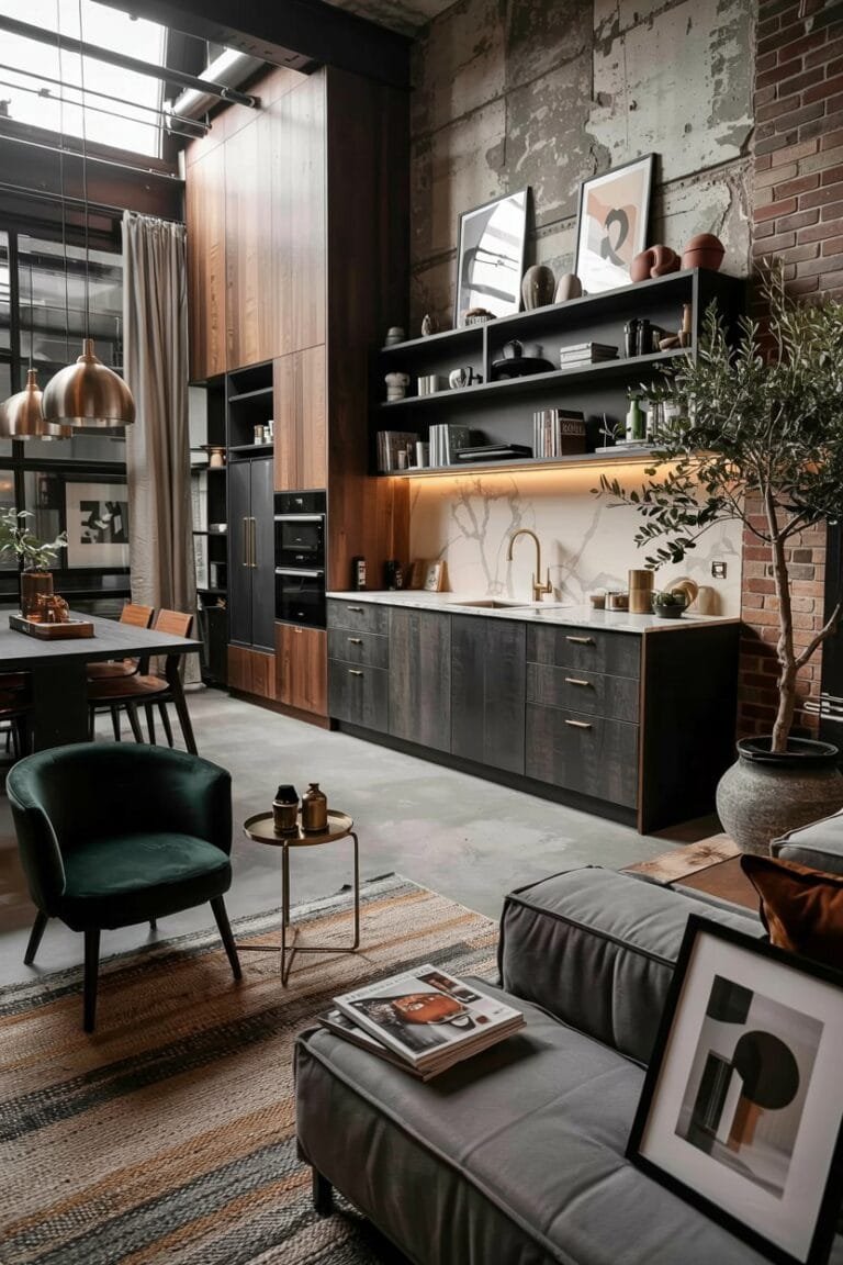 Image showcasing 20 Elegant Industrial Apartment Interior Ideas for Raw, Urban & Stylish ...
