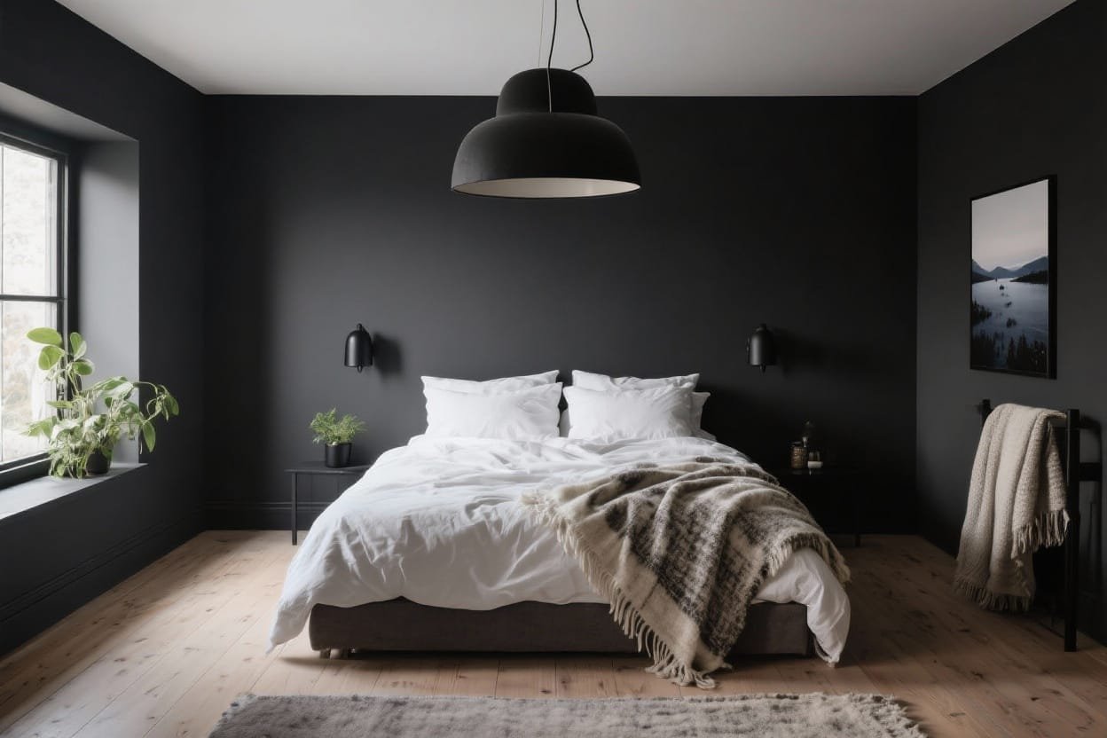 5 Dark Scandinavian Bedrooms That Feel Moody, Cozy, and so Grown-up
