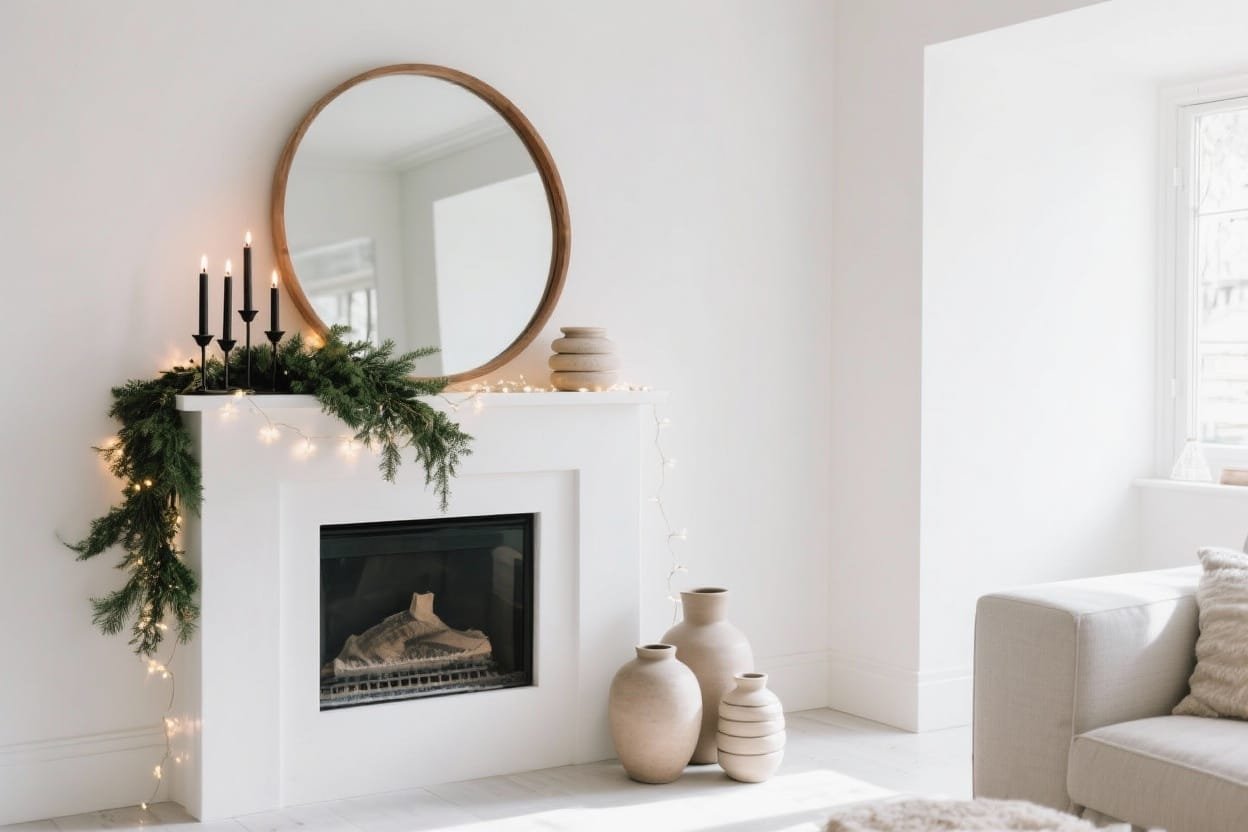 5 Minimalist Christmas Mantel Ideas That Feel Effortlessly Magical