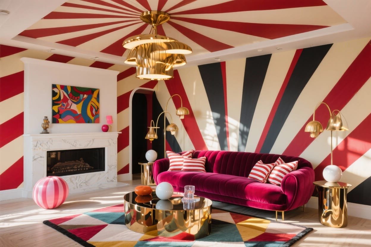 5 Bold Stripe Interior Ideas Inspired by Modern Circus Design