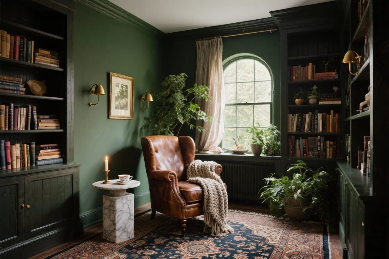 7 Moody Home Library Corners You Can Build in a Weekend