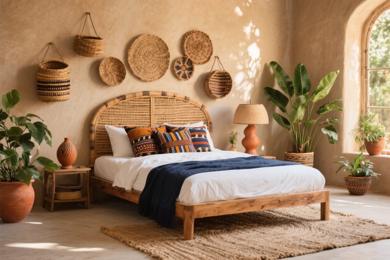12 Afro-boho Bedroom Decor Ideas That Feel Grounded & Modern