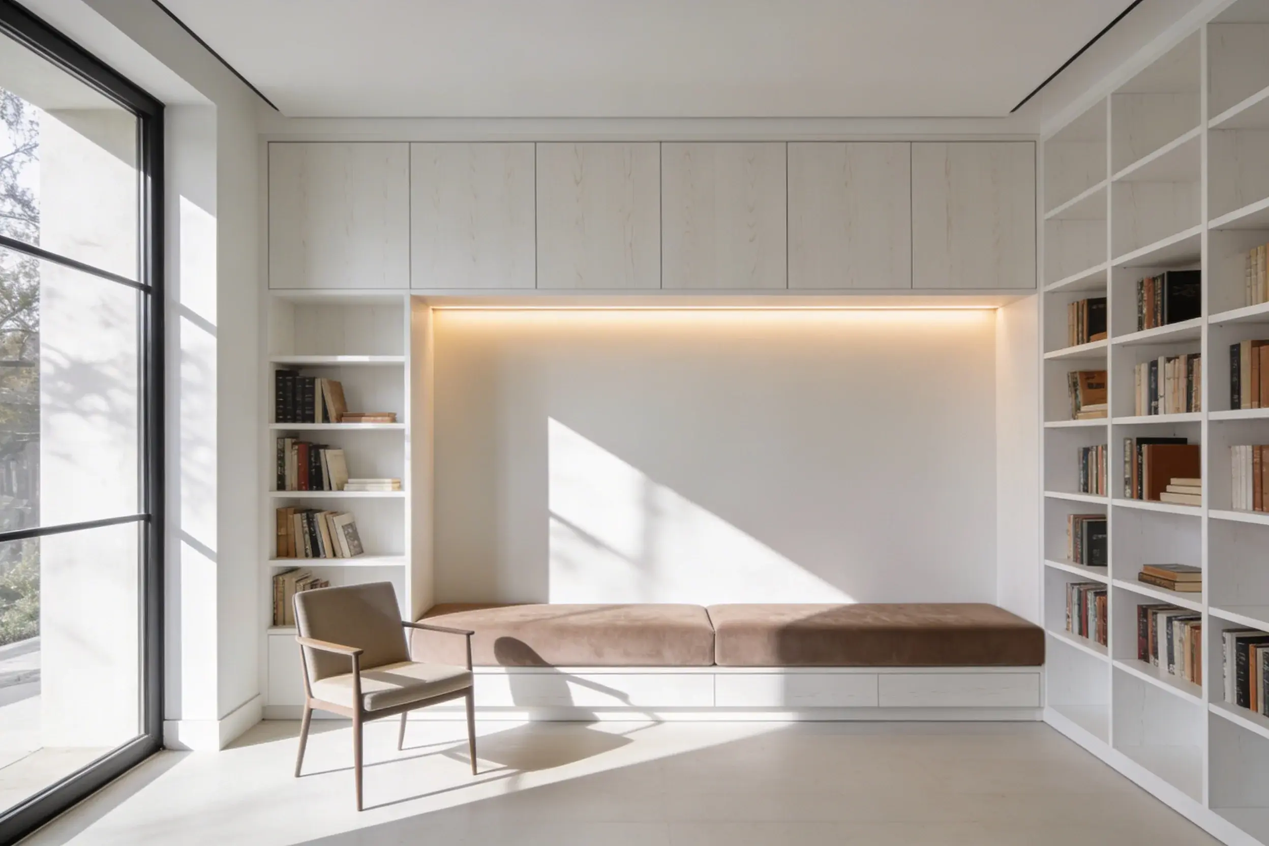 8 Minimalist Library Corners Inspired by Modern Villas You’Ll Love