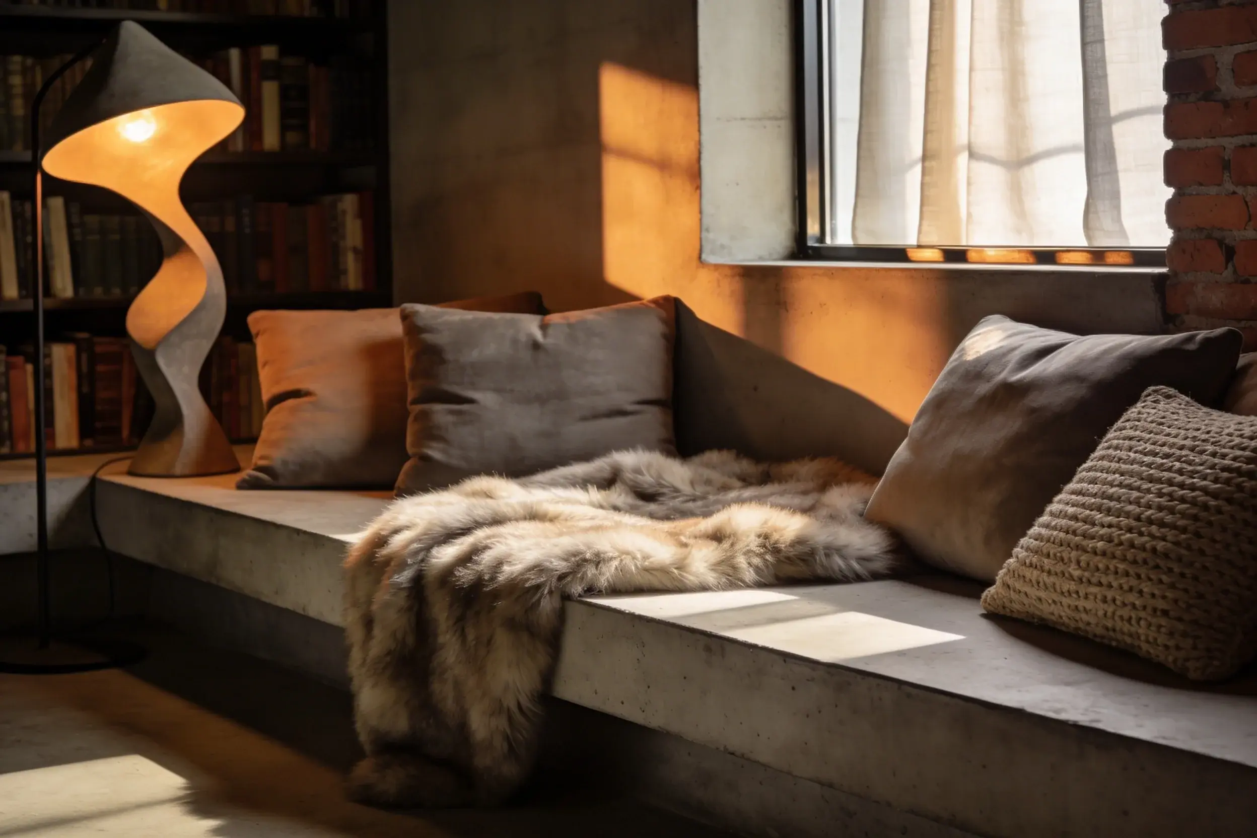 10 Brutalist Reading Corners That Feel Warm & Inviting: Cozy Edition