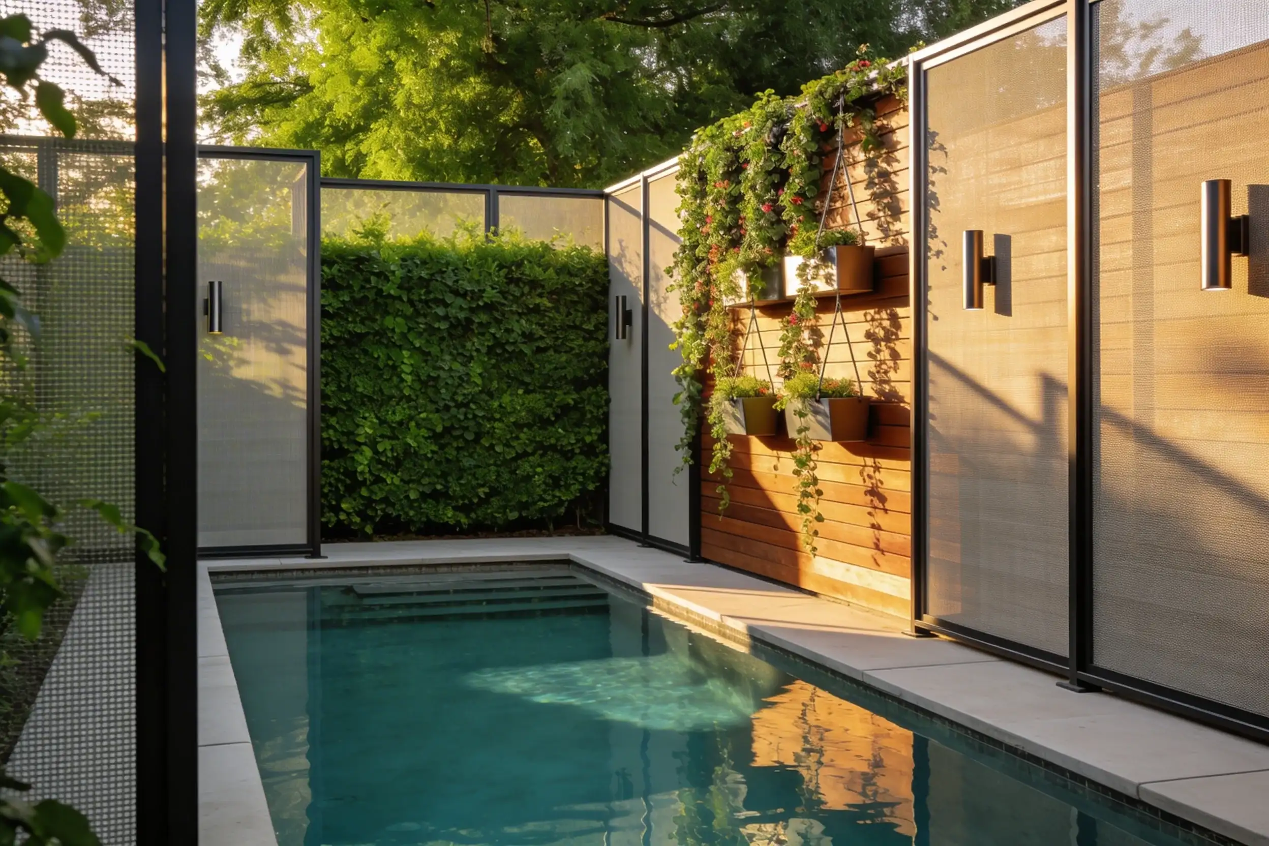 17 Above Ground Pool Privacy Ideas Using Screens, Plants & Fencing
