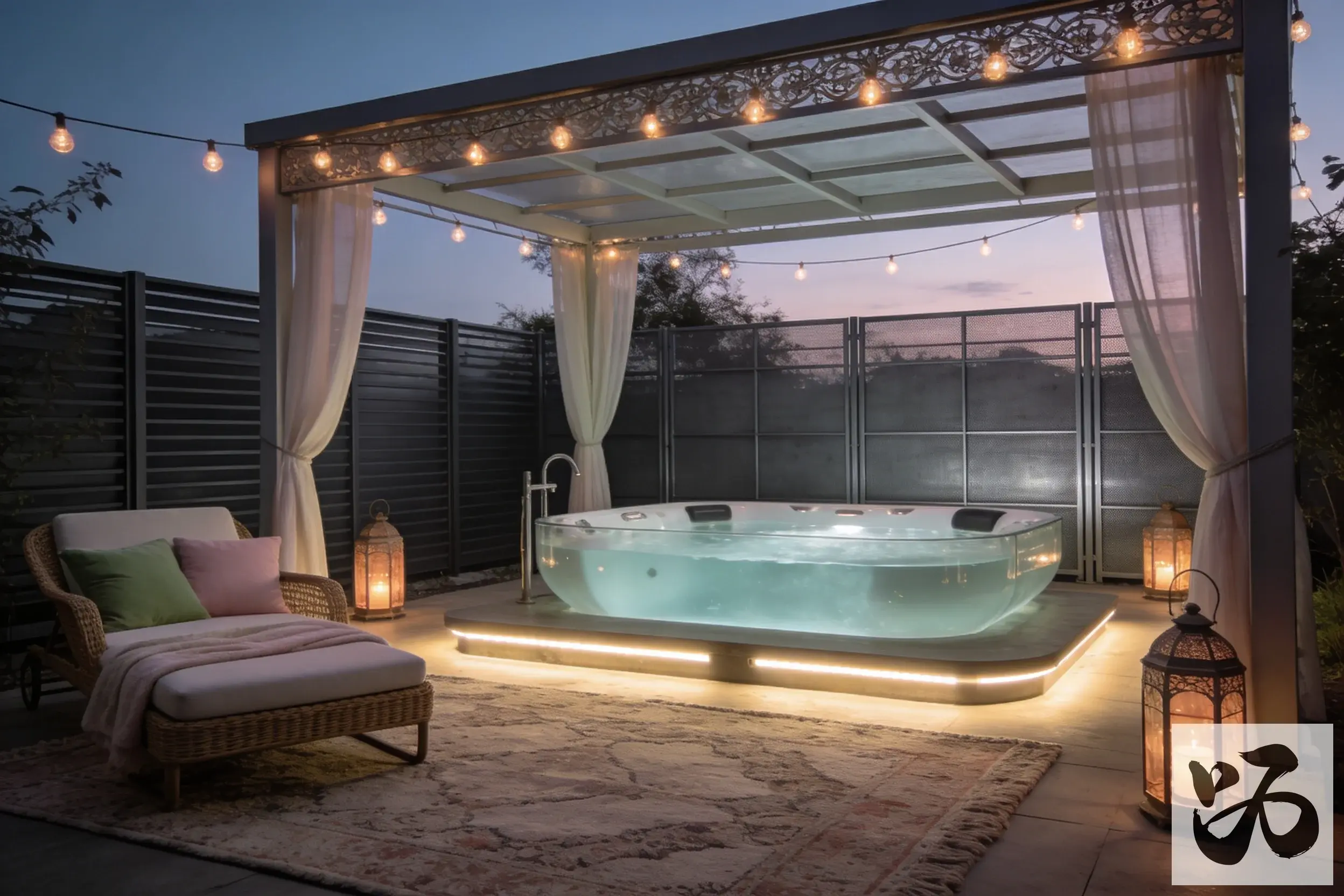 12 Outdoor Hot Tub Area Ideas with Pergolas & Privacy Screens
