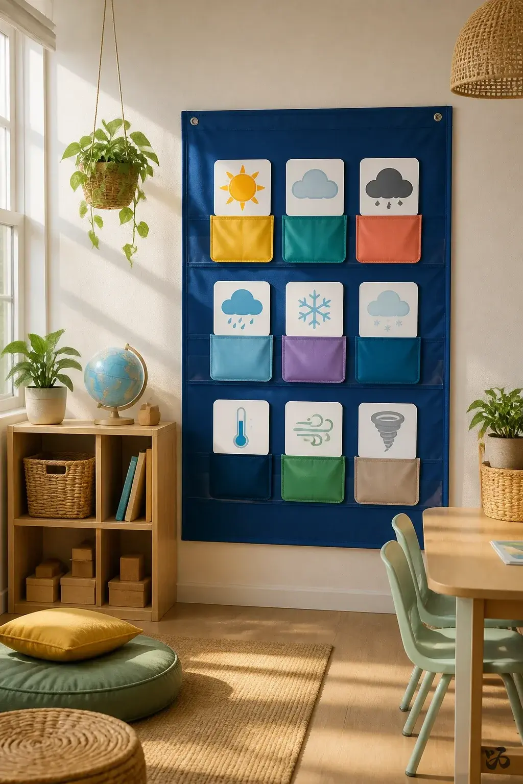 Winter Weather Pocket Chart Parade, december bulletin board idea