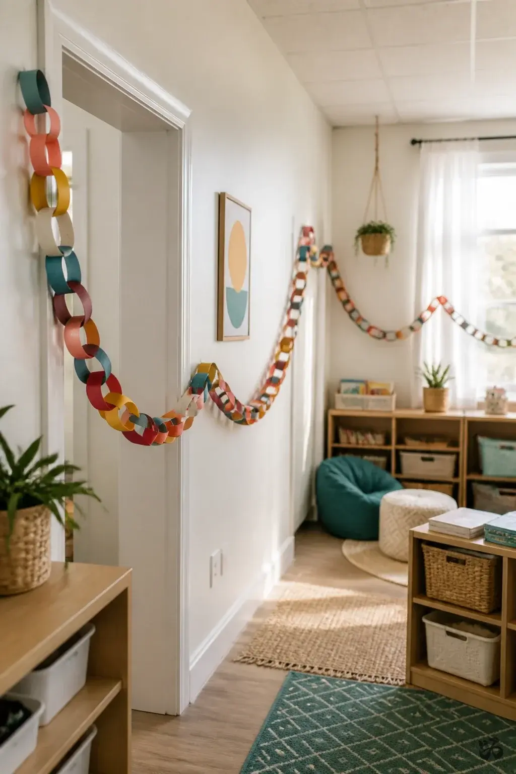 Paper Chain Countdown to Winter Break, december bulletin board idea