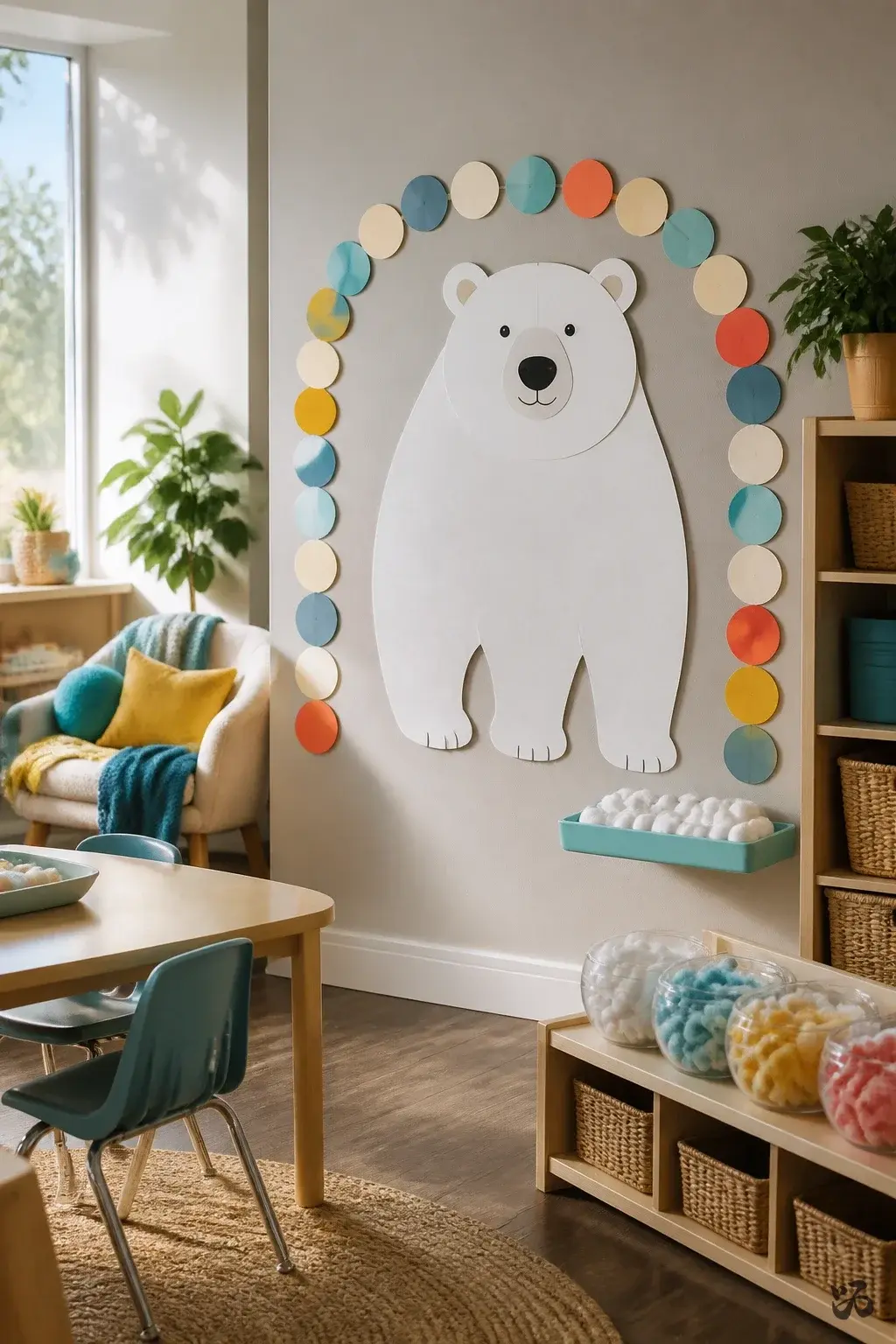 Polar Bear Counting Wall, christmas bulletin board idea