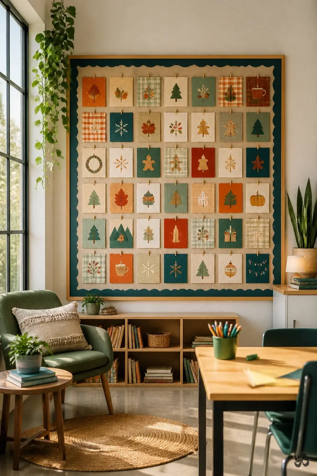 Family Holiday Traditions Quilt, christmas bulletin board idea