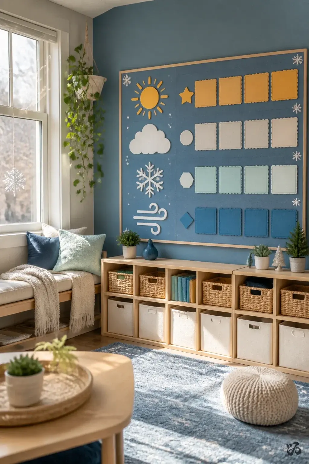 Winter Weather Huddle, christmas bulletin board idea