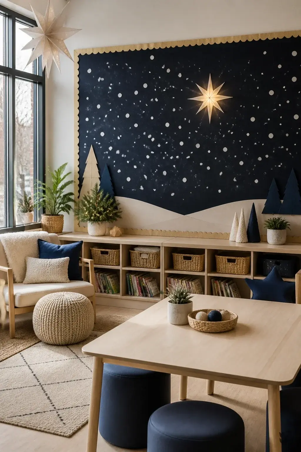 Stargazer Night Sky, christmas bulletin board idea