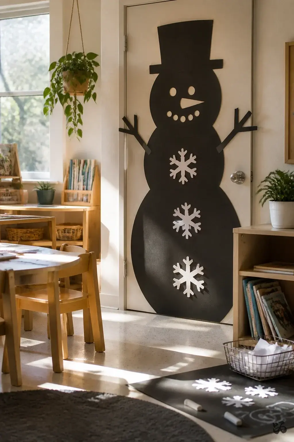 Frosty Door Silhouette Cutouts, classroom christmas gift for students