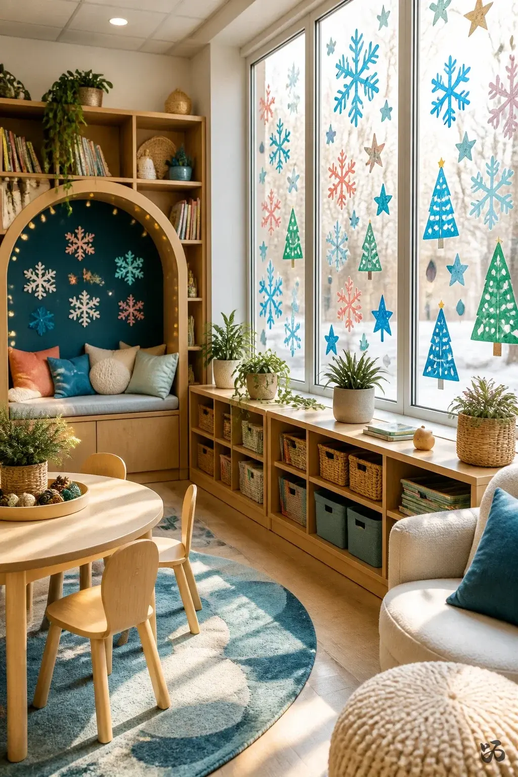 Snowy Window Clings, classroom christmas gift for students