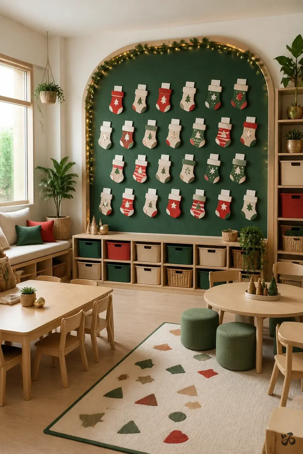 Cardstock Christmas Stockings, classroom christmas gift for students