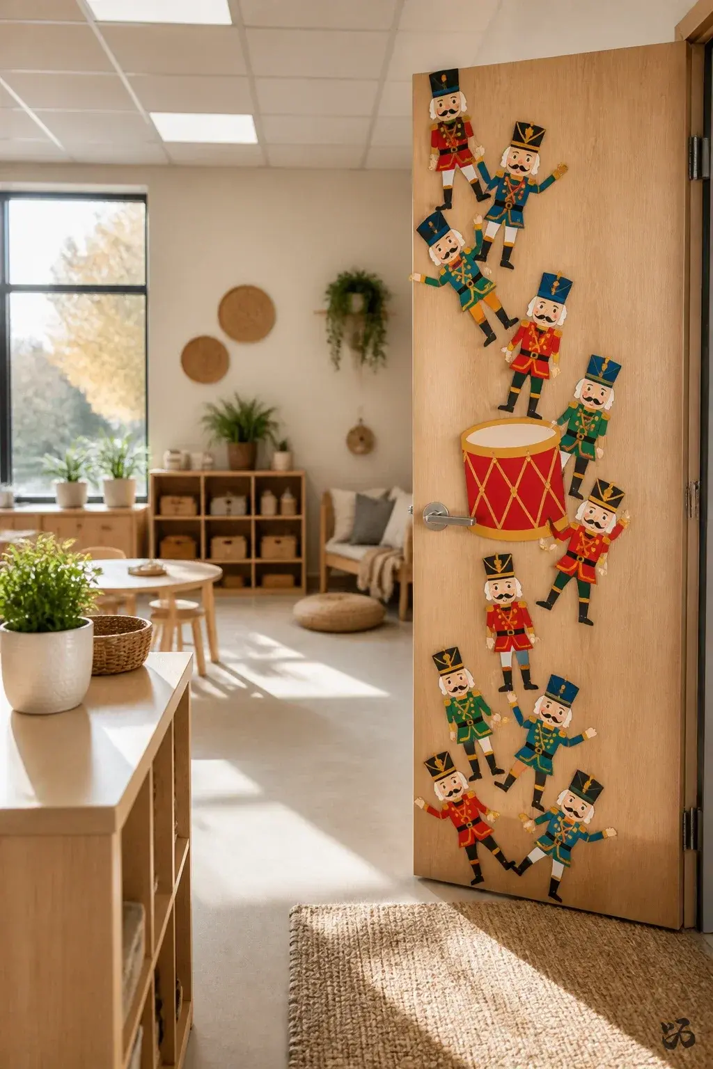 Nutcracker Parade Door, kindergarten christmas classroom door