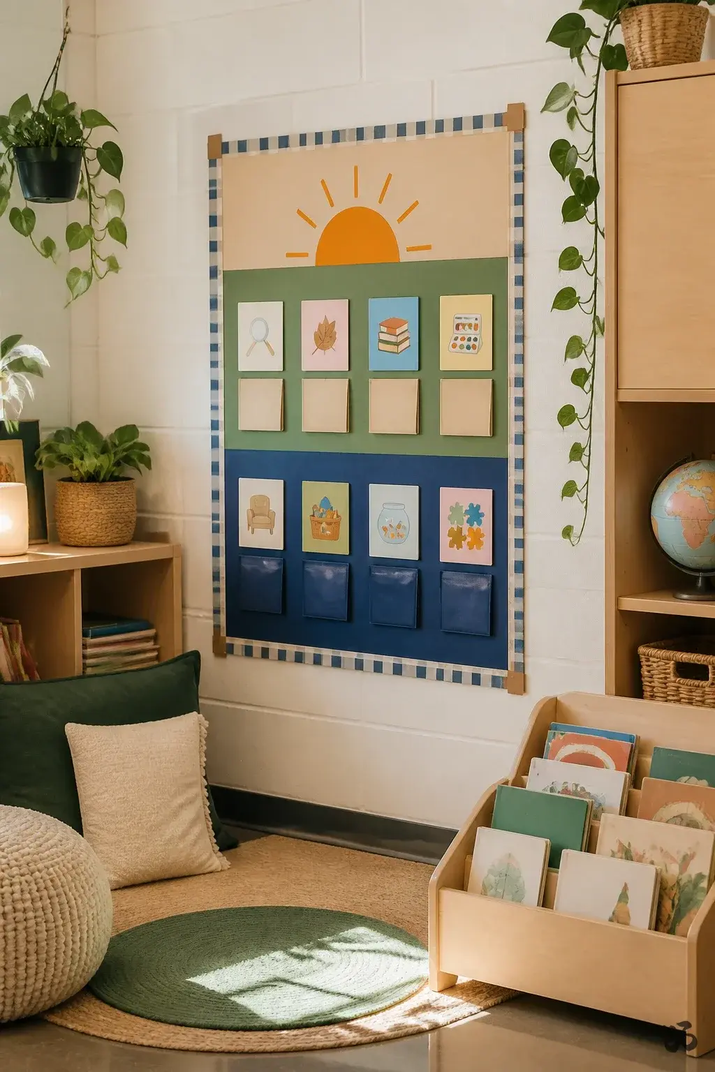 Classroom job chart idea: Picture Cue Jobs Chart by the Door