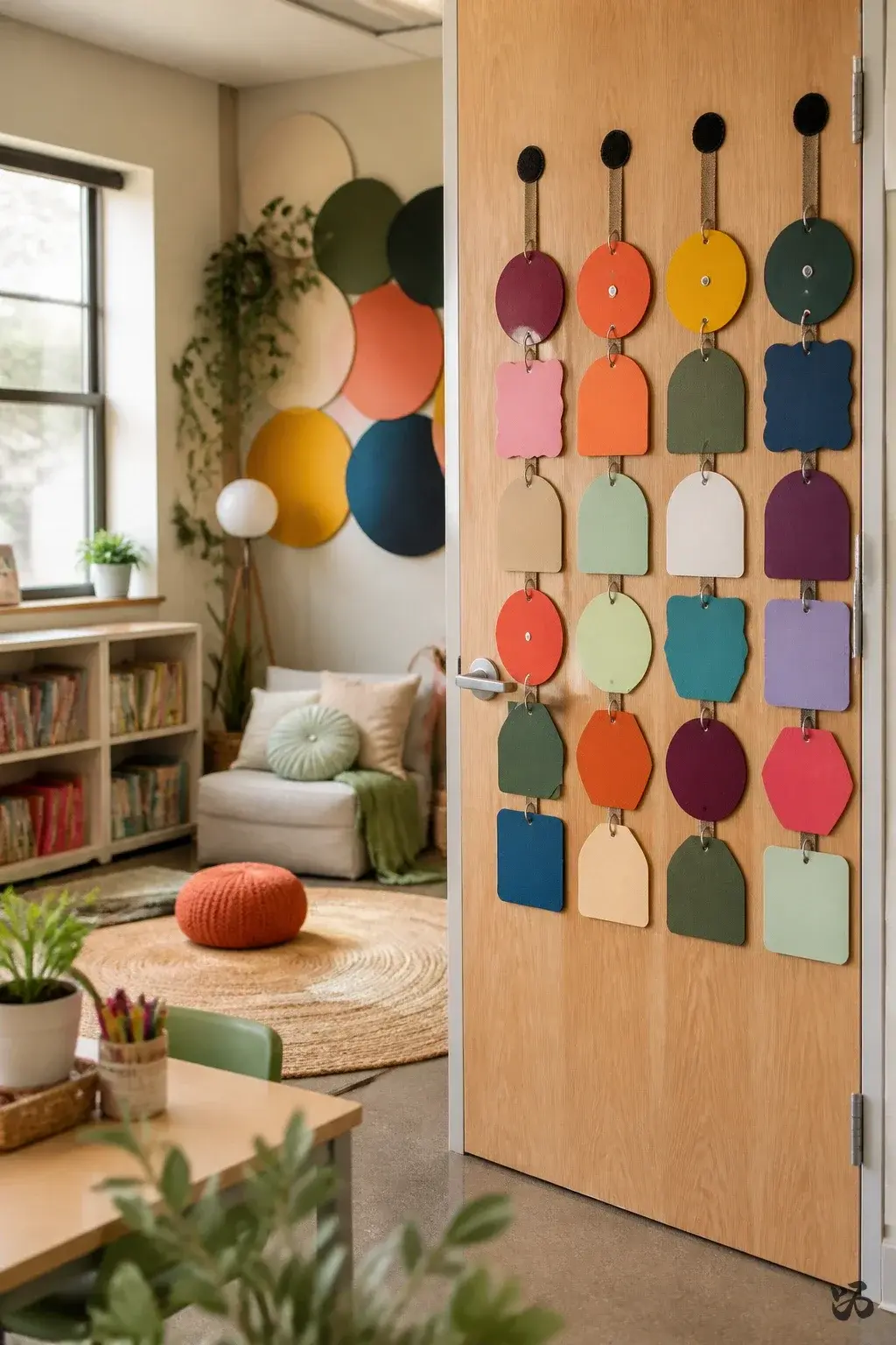 Classroom job chart idea: Center Rotation Door Hanger Tags