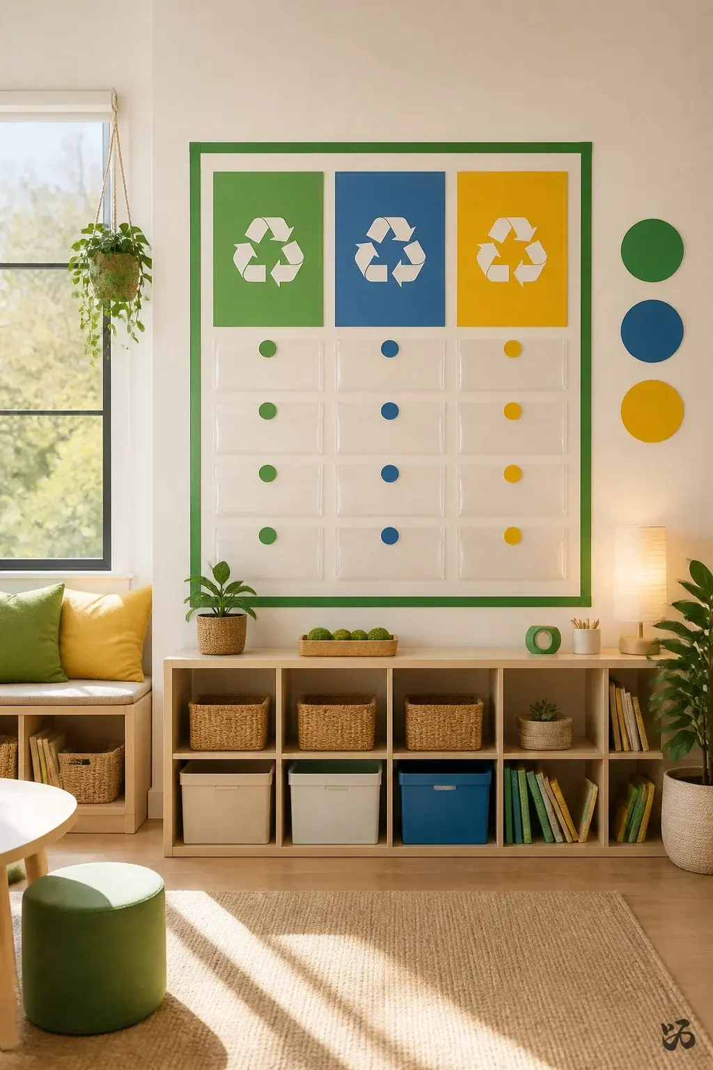 Classroom job chart idea: Recycling and Responsibility Wall