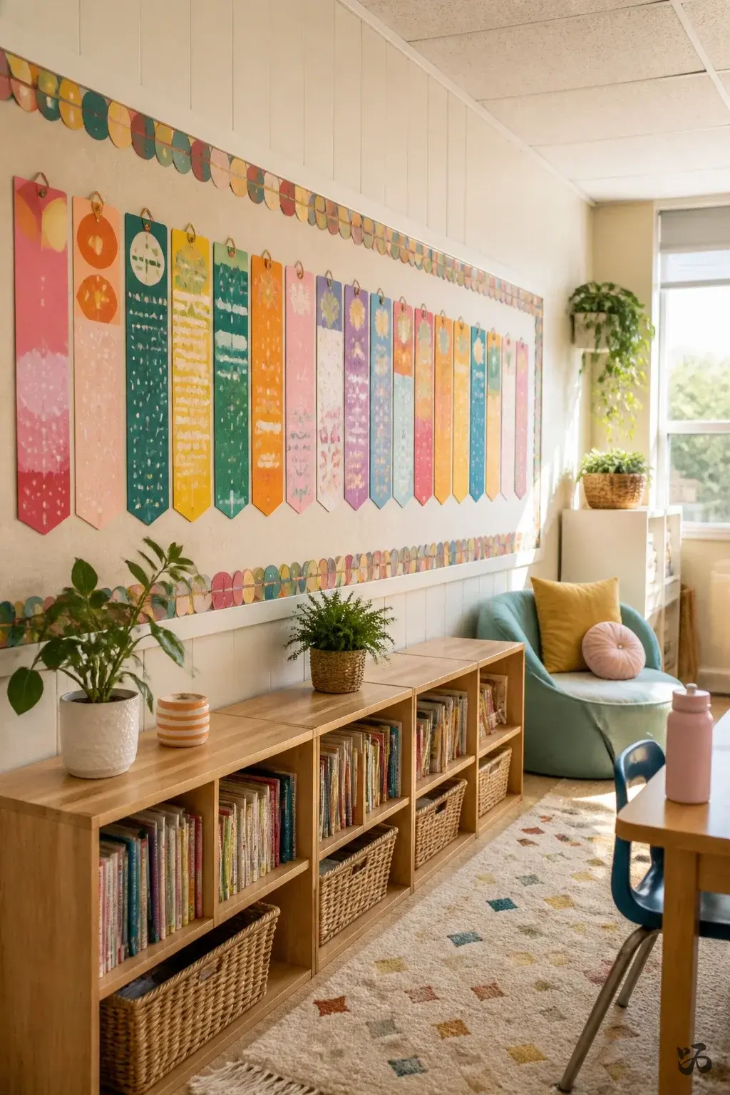 Classroom birthday wall idea: Personal Birthday Strips on the Wall Border