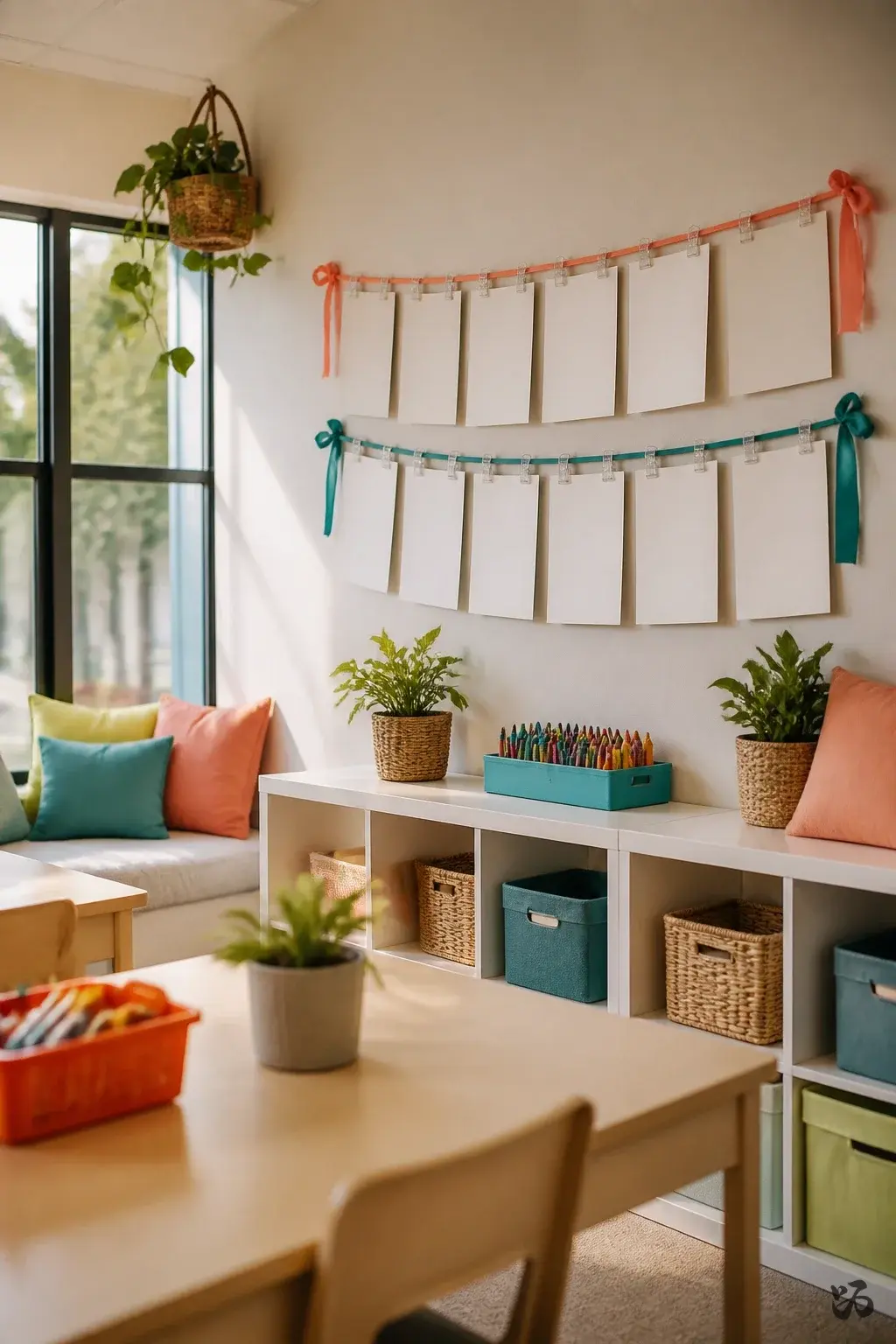 Classroom birthday wall idea: Open-Ended Birthday Card Gallery