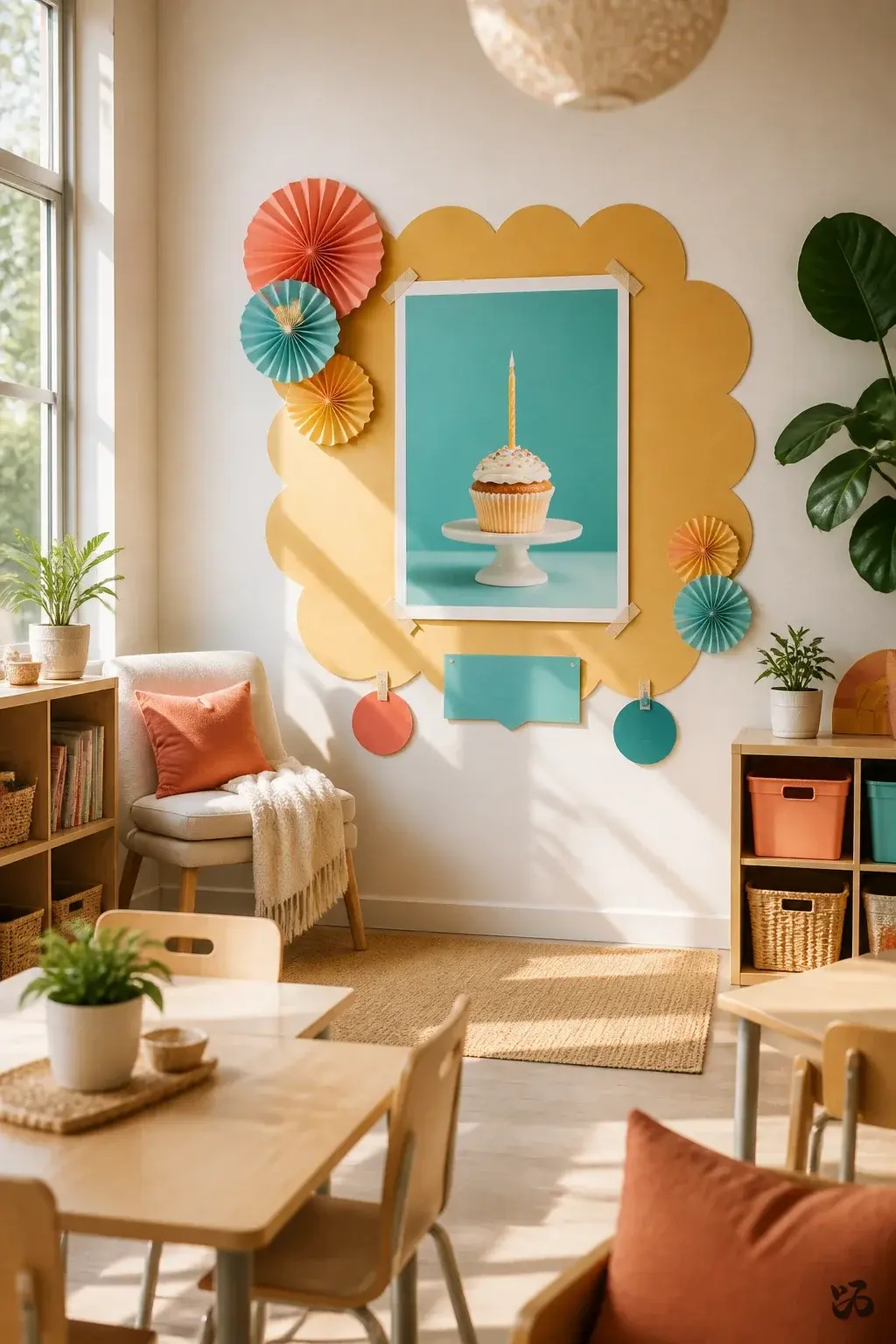 Classroom birthday wall idea: Open House “Birthday Spotlight” Wall