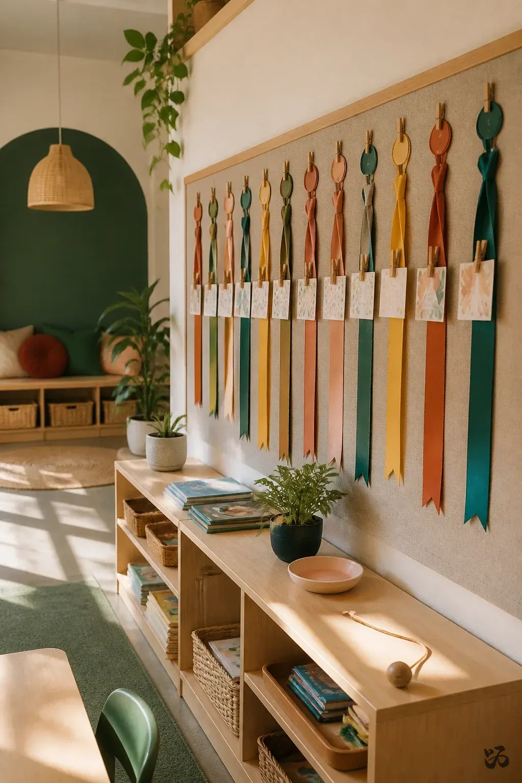Classroom birthday wall idea: Birthday Ribbon Wall