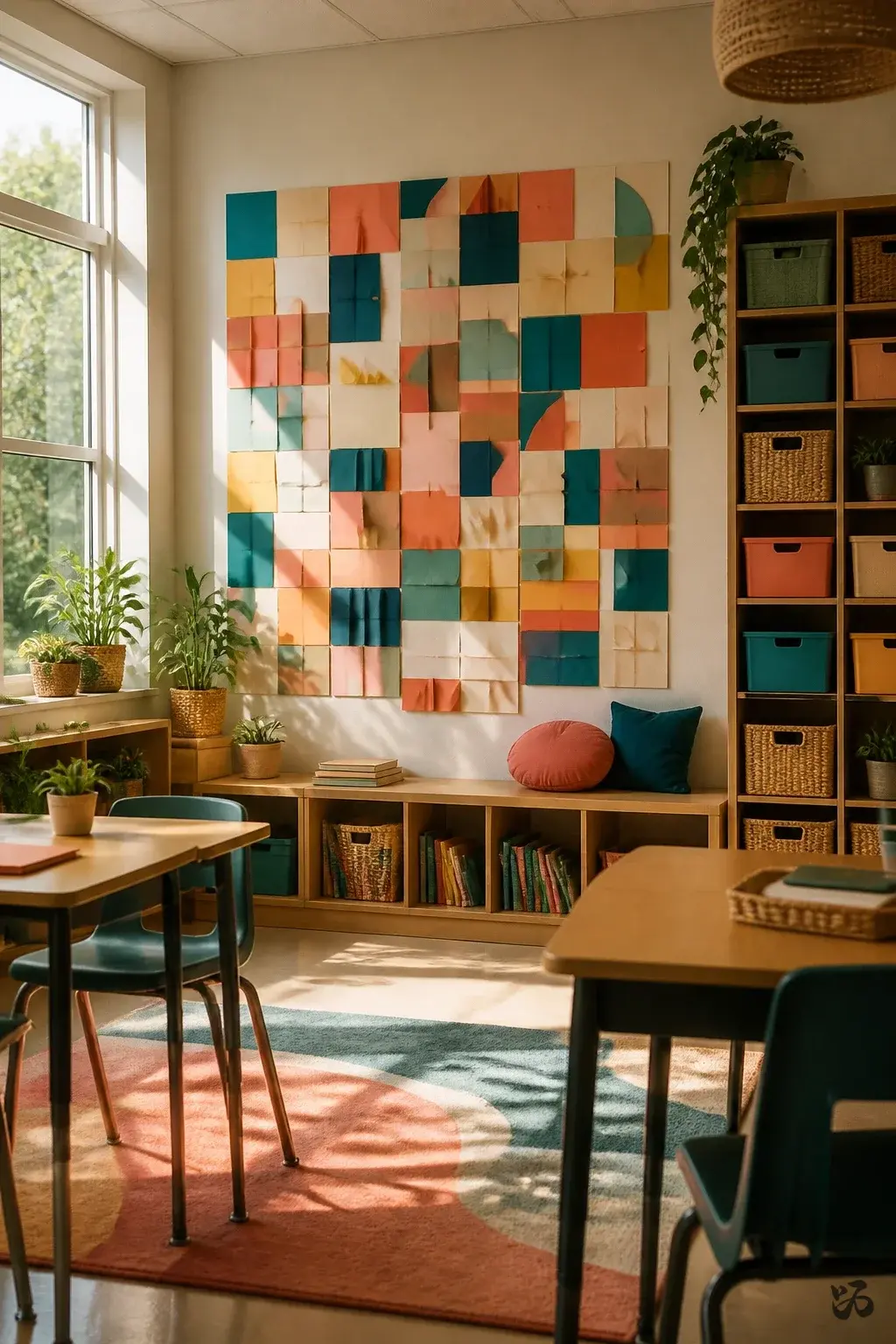 Classroom wall decor idea: Student-Designed Borderless Wall Art