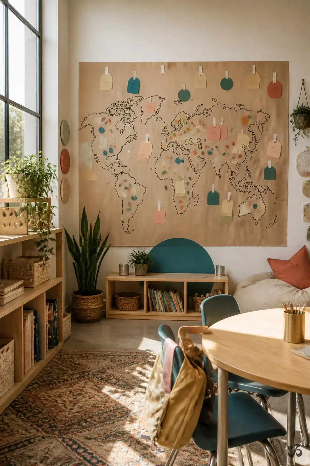 Classroom wall decor idea: Where We’ve Been Map