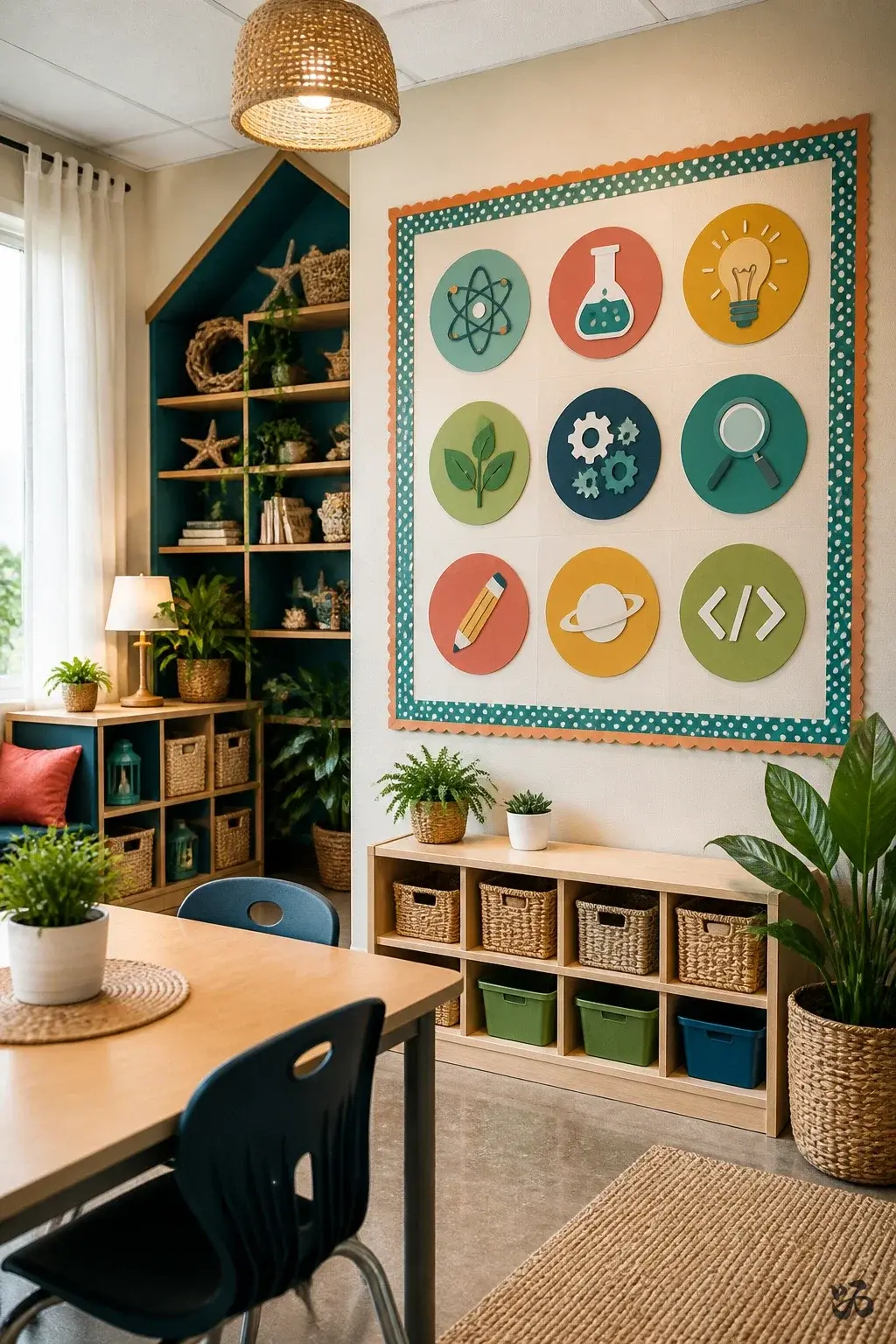 Classroom wall decor idea: STEM Corner Anchors