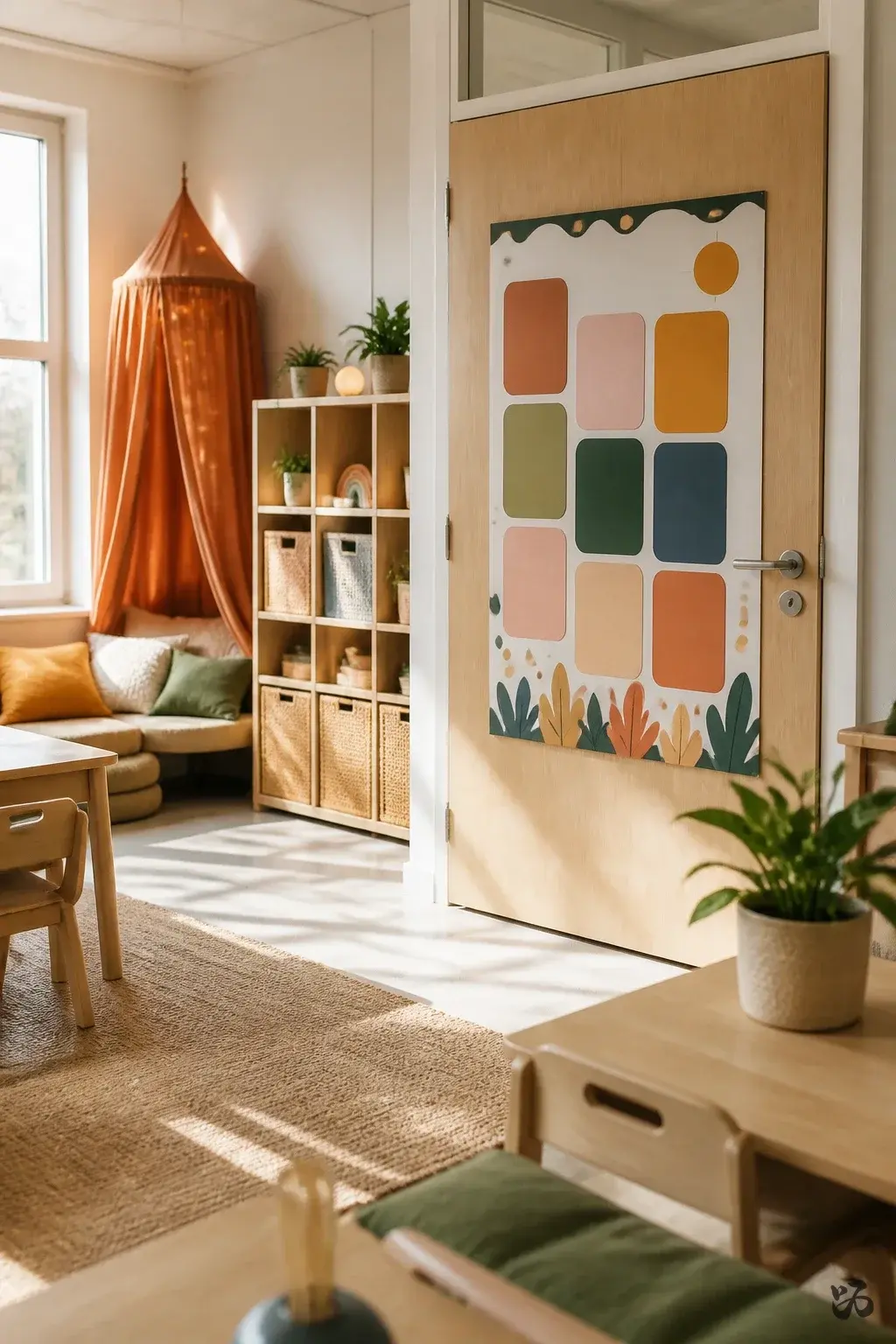 Classroom wall decor idea: Large Poster That Stays Put
