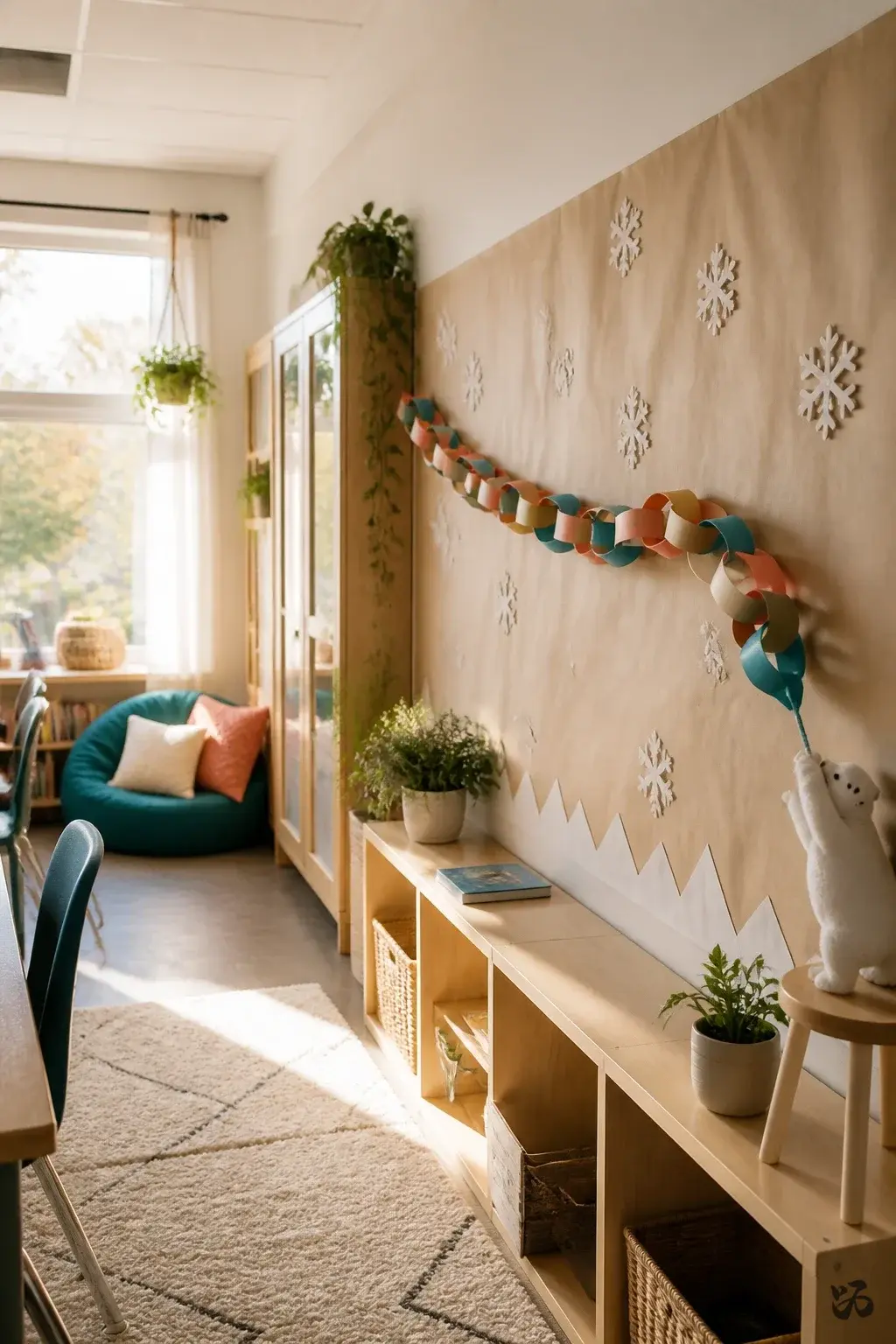 Classroom reading corner idea: Paper Chain Reading Countdown