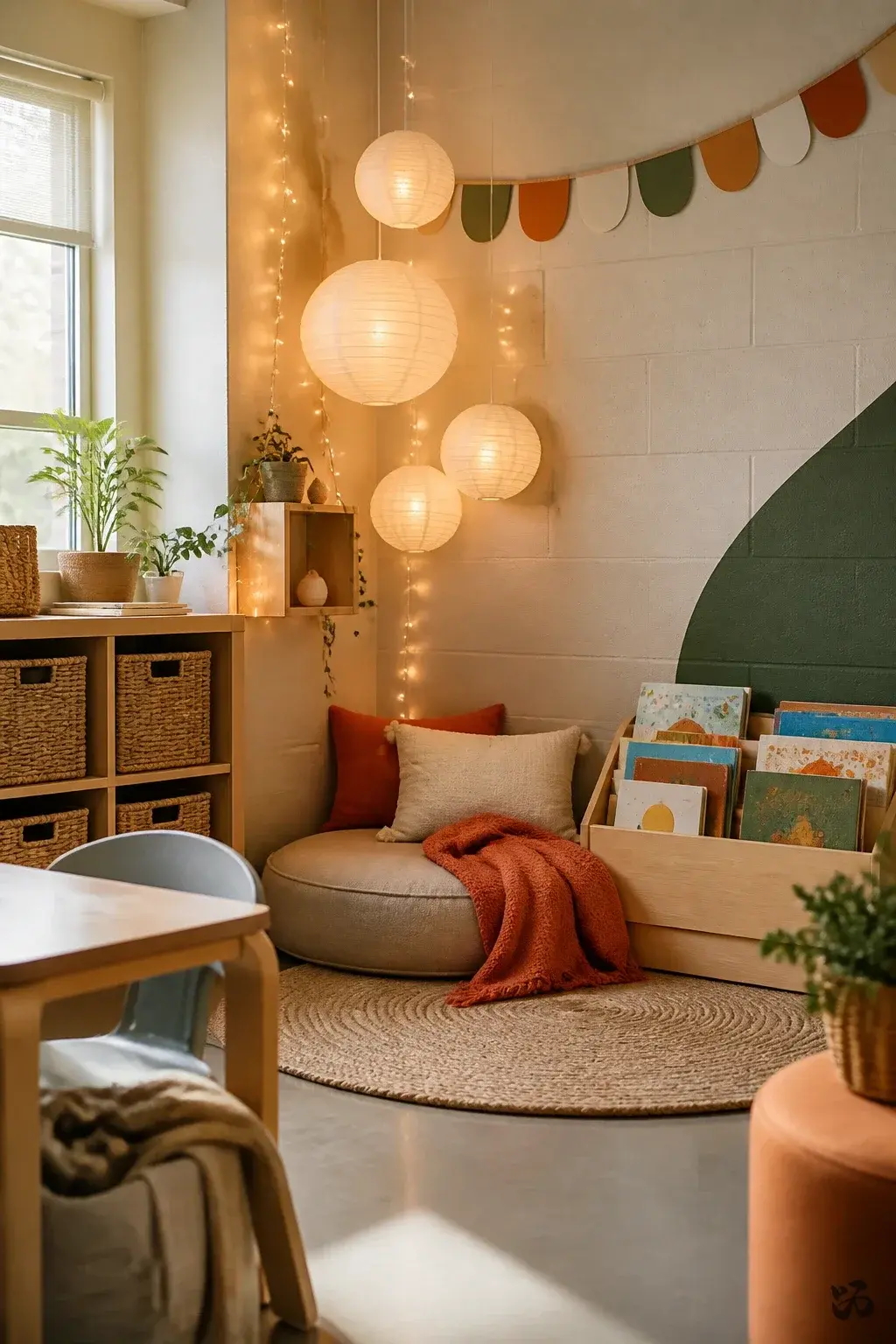 Classroom reading corner idea: Reading Lanterns in a Quiet Corner
