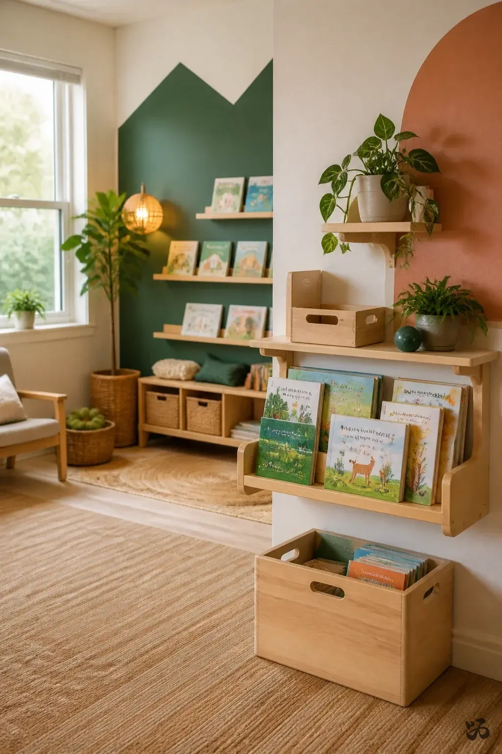 Classroom reading corner idea: Library Card Shelf and Checkout Tray