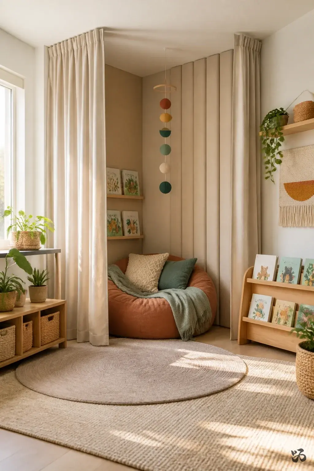 Classroom reading corner idea: Quiet Corner Curtain with Sound-absorbing Panels