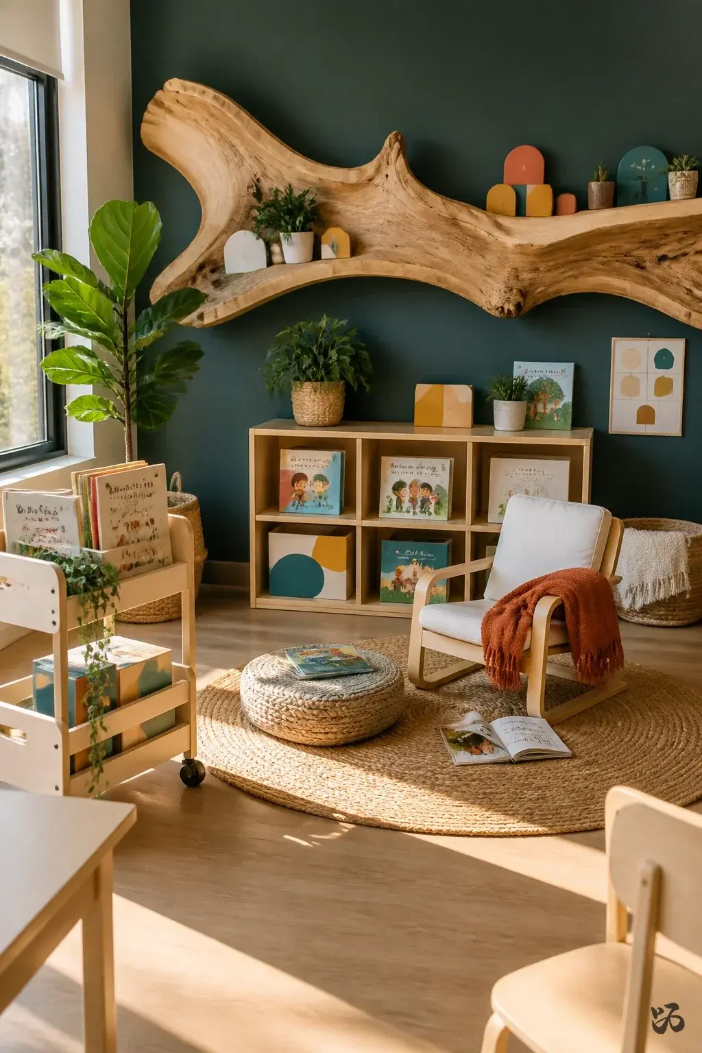 Classroom reading corner idea: Open-Invite Reading Corner with Parent Night Prep