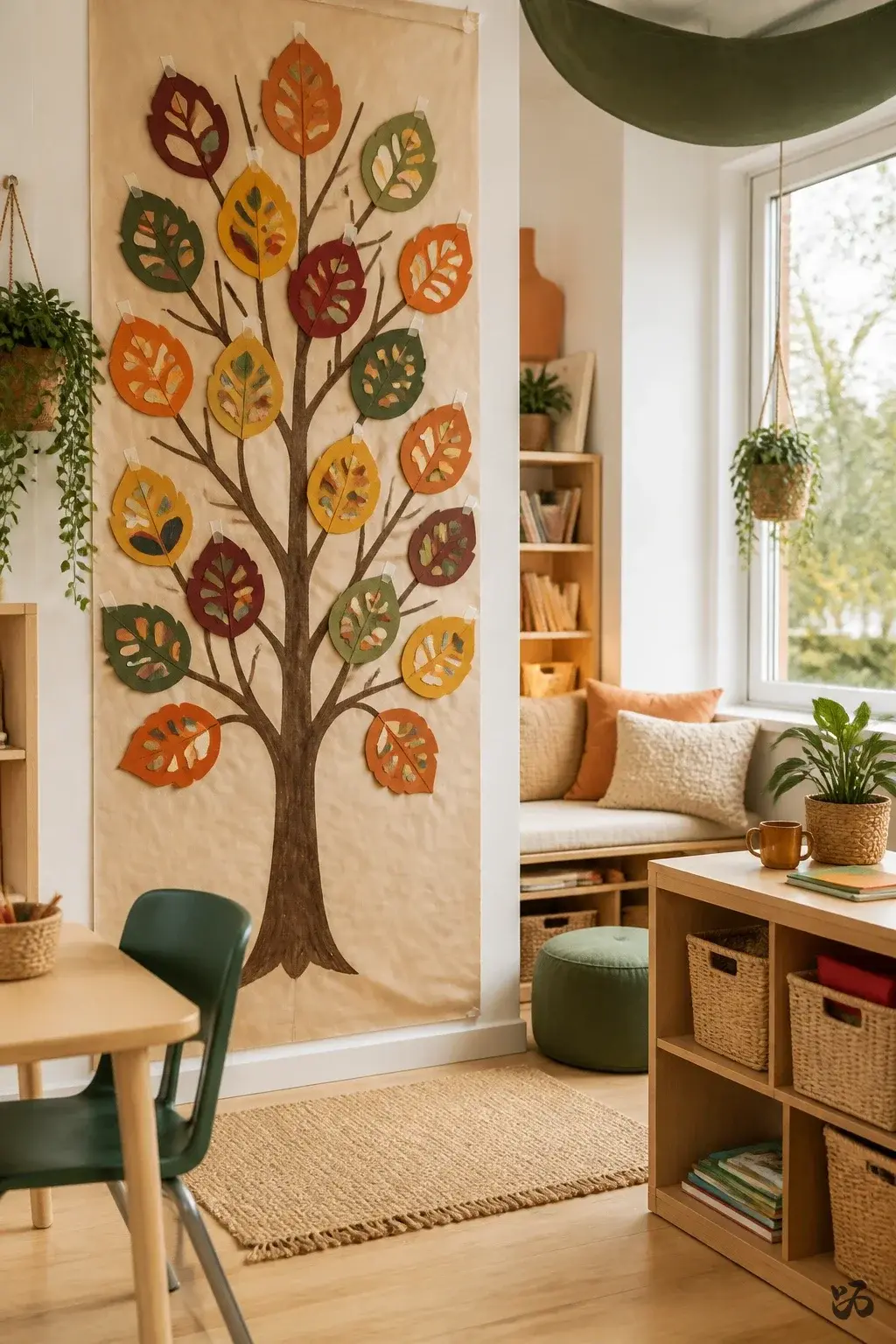 Christmas classroom display idea: Family Tree Door Card Display