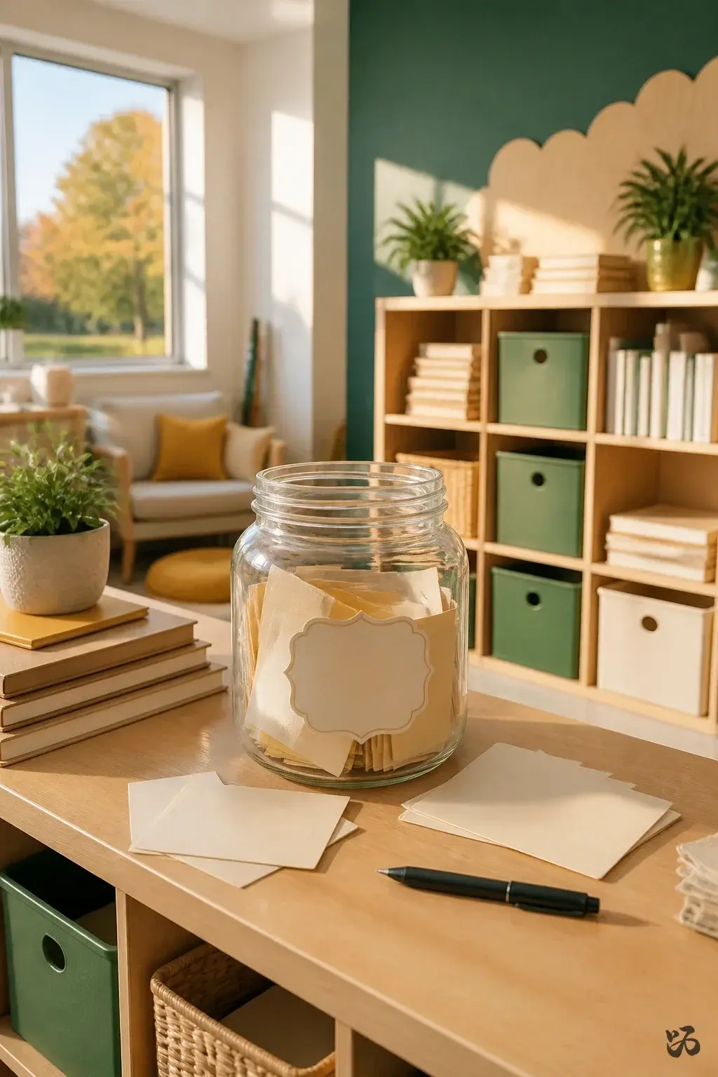 Christmas classroom display idea: Family Gratitude Cards Hidden in a Jar