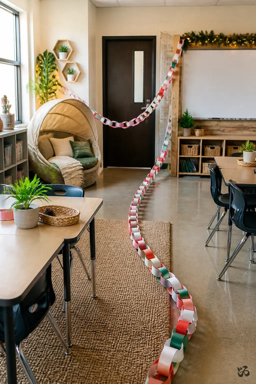 Christmas classroom party idea: Paper Chain Countdown to Winter Break