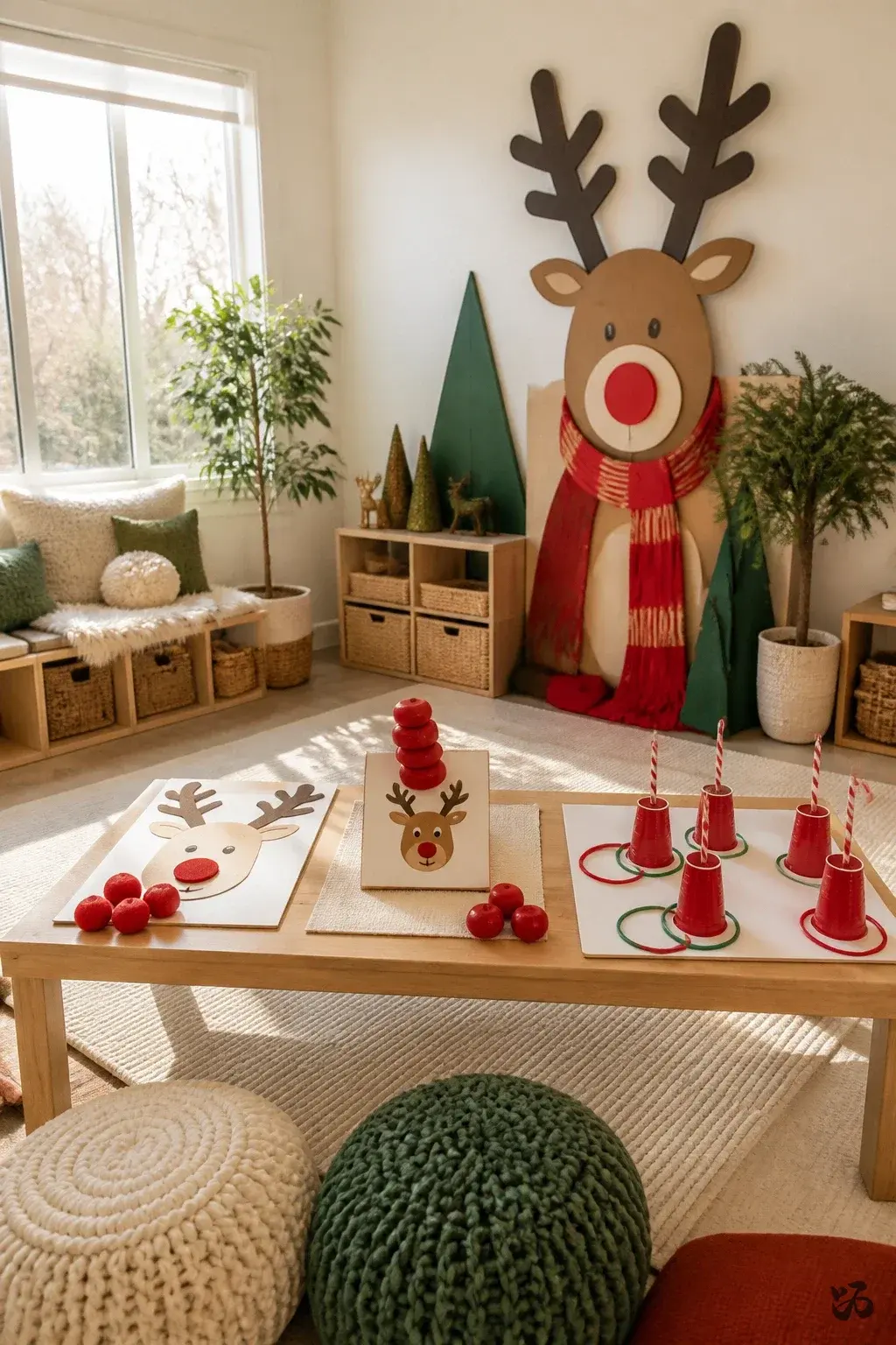 Christmas classroom party idea: Reindeer Games Station