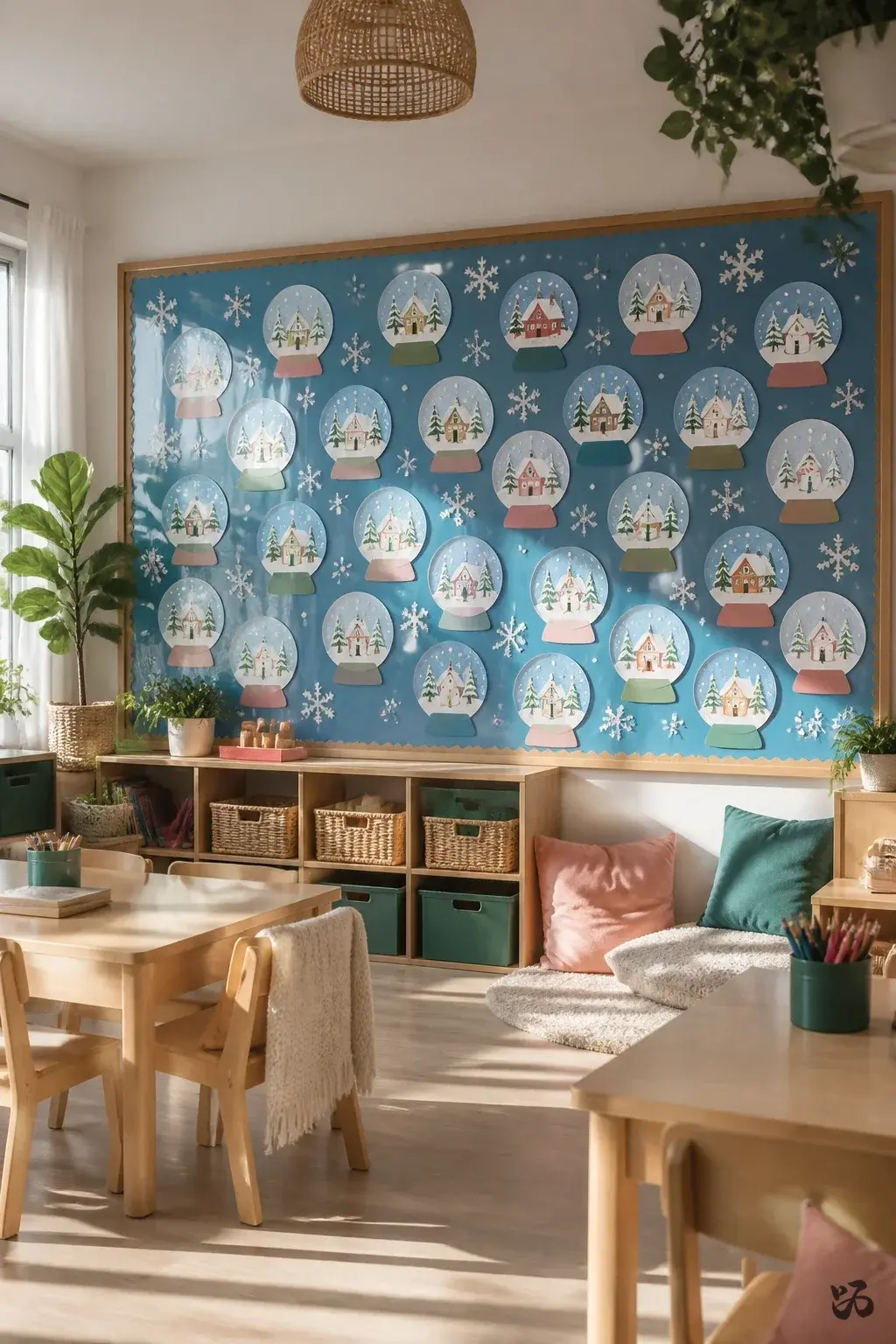 Christmas classroom party idea: Paper Snow Globe Gallery