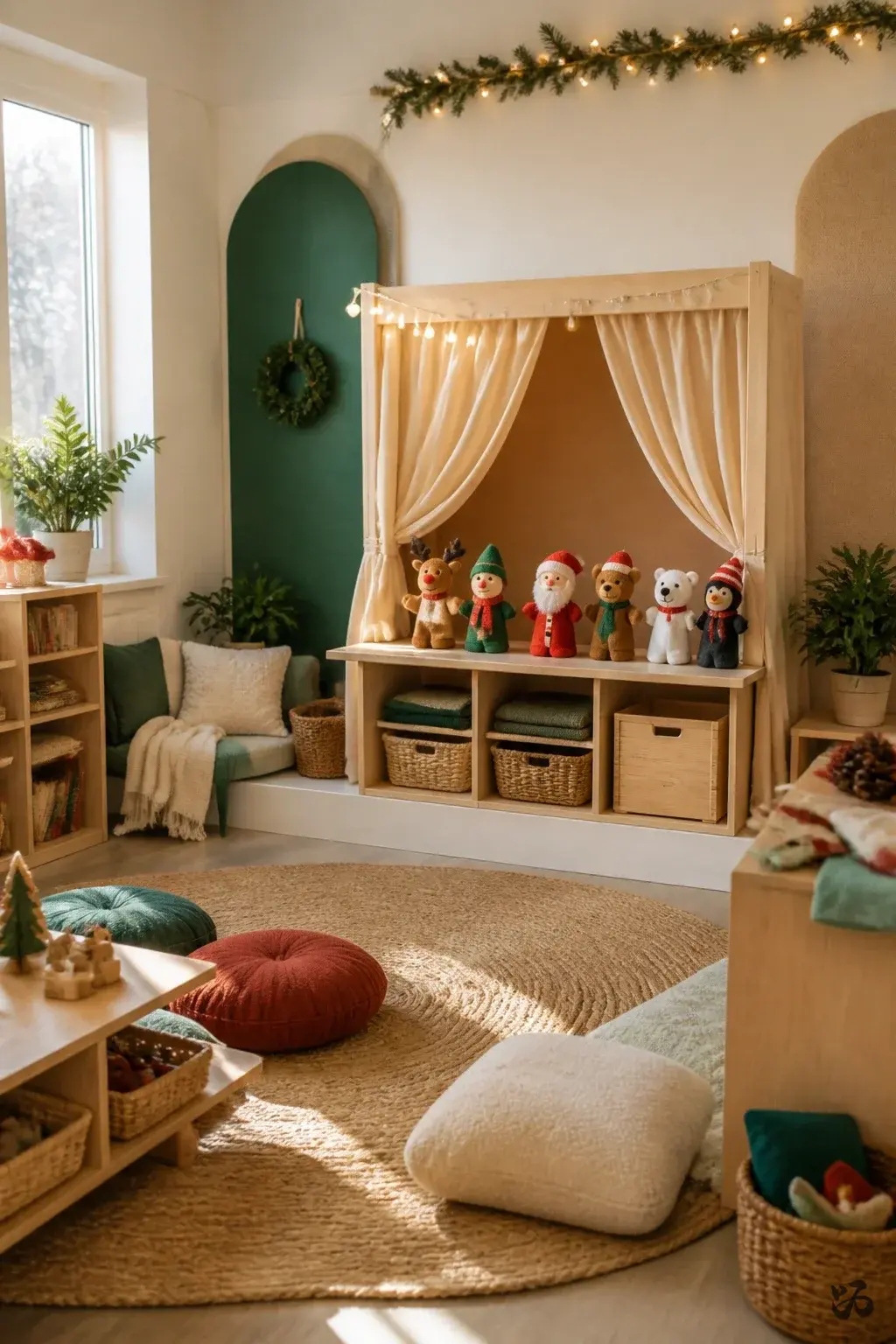 Christmas classroom party idea: Holiday Puppet Theater