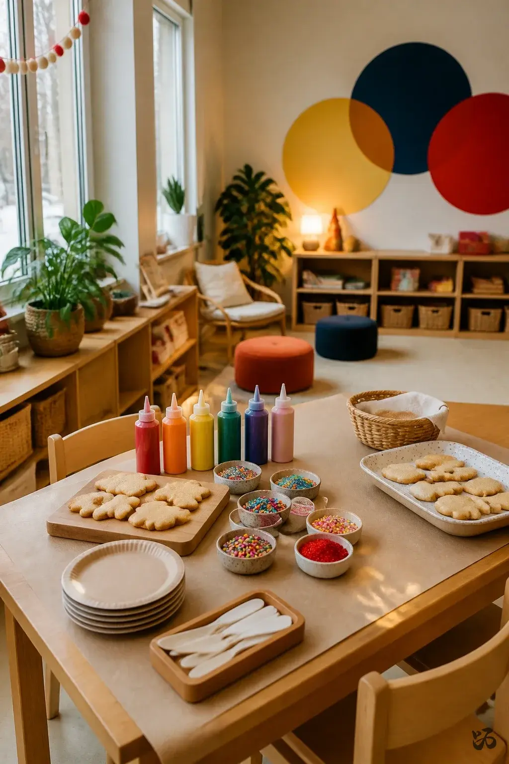 Nut-free Christmas classroom treat or craft: Nut-Free Cookie Decorating Station