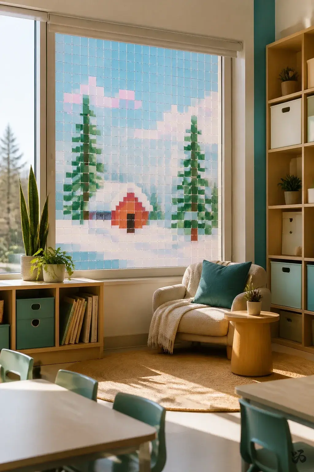 Nut-free Christmas classroom treat or craft: Candy Mosaic Window Clings