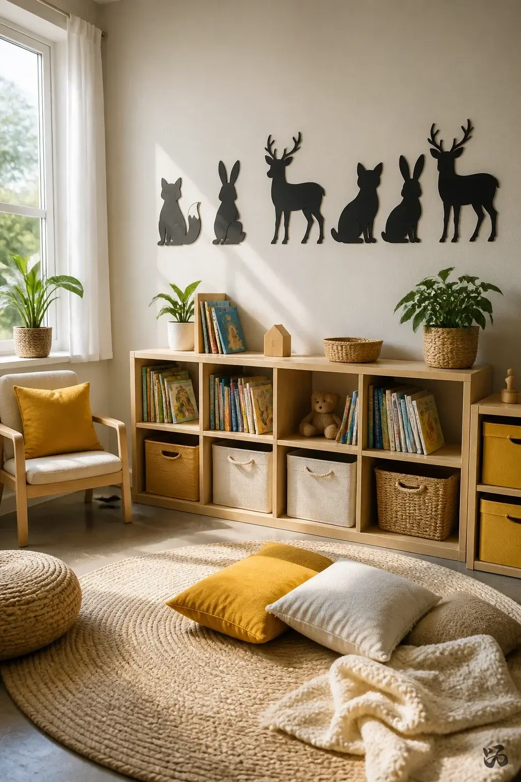 DIY paper Christmas classroom decoration: Winter Animals in Paper Silhouettes