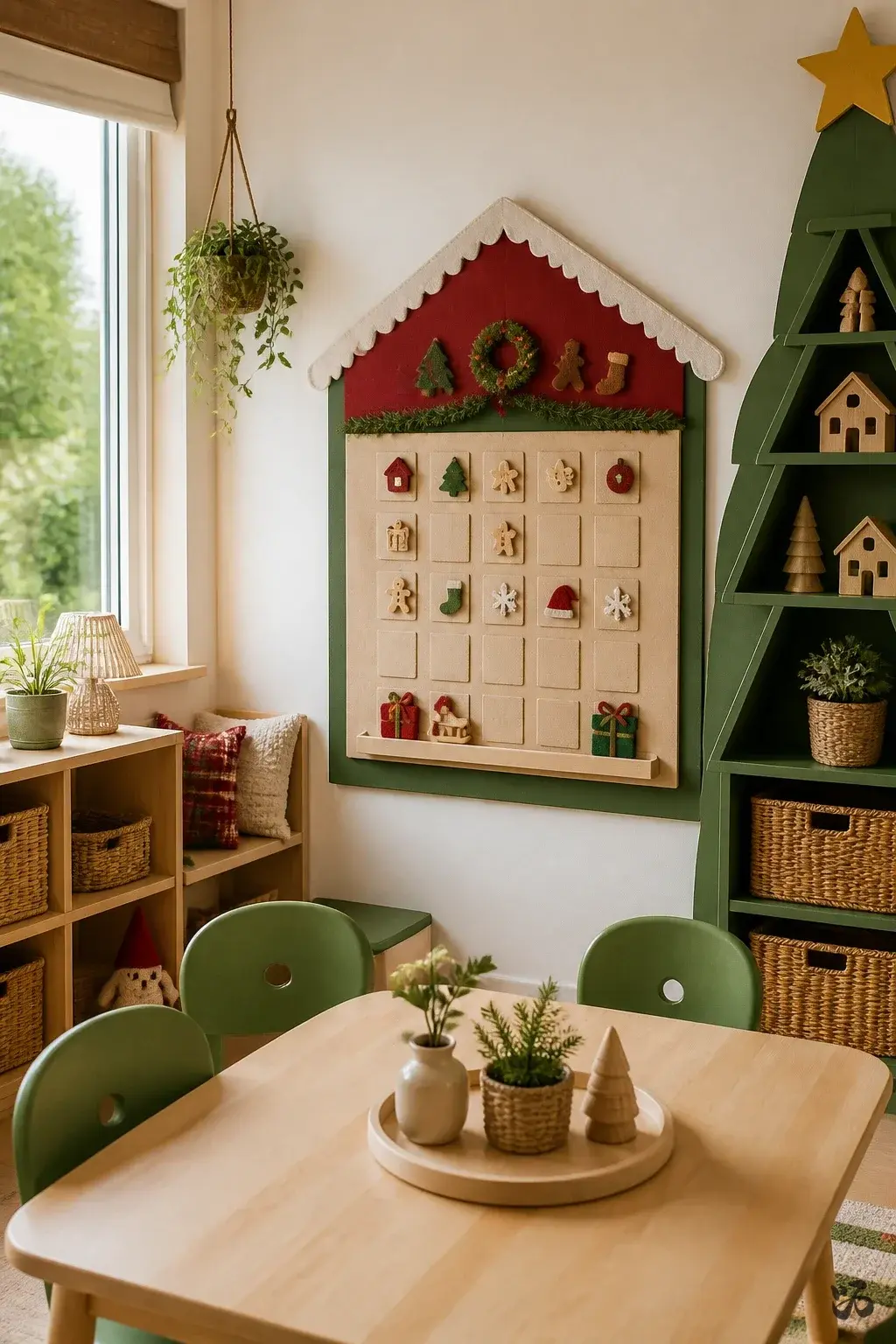 Christmas classroom wall decor idea: Santa’s Workshop Countdown Chart