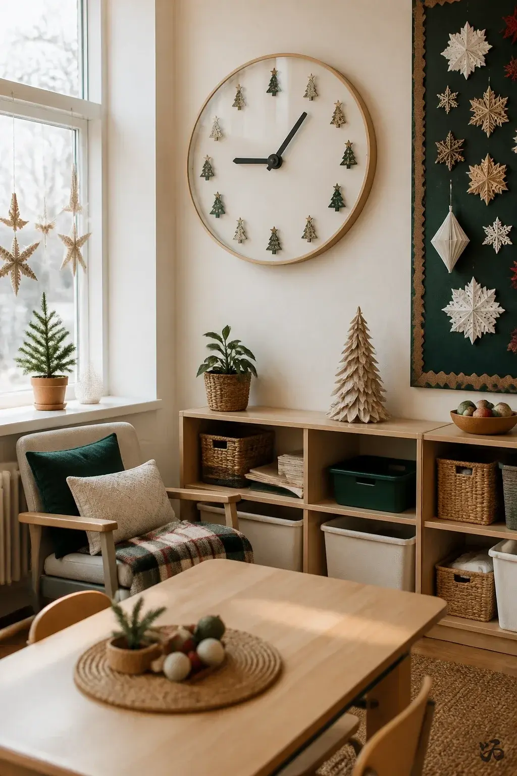 Christmas classroom wall decor idea: Countdown Wall Clock