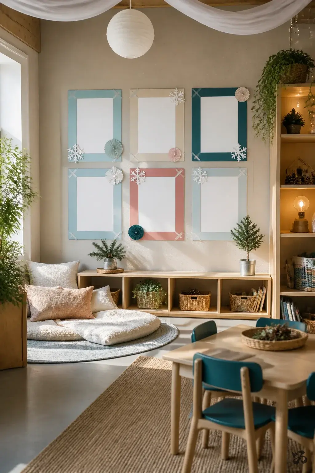 Christmas classroom wall decor idea: Winter Theme Photo Frames