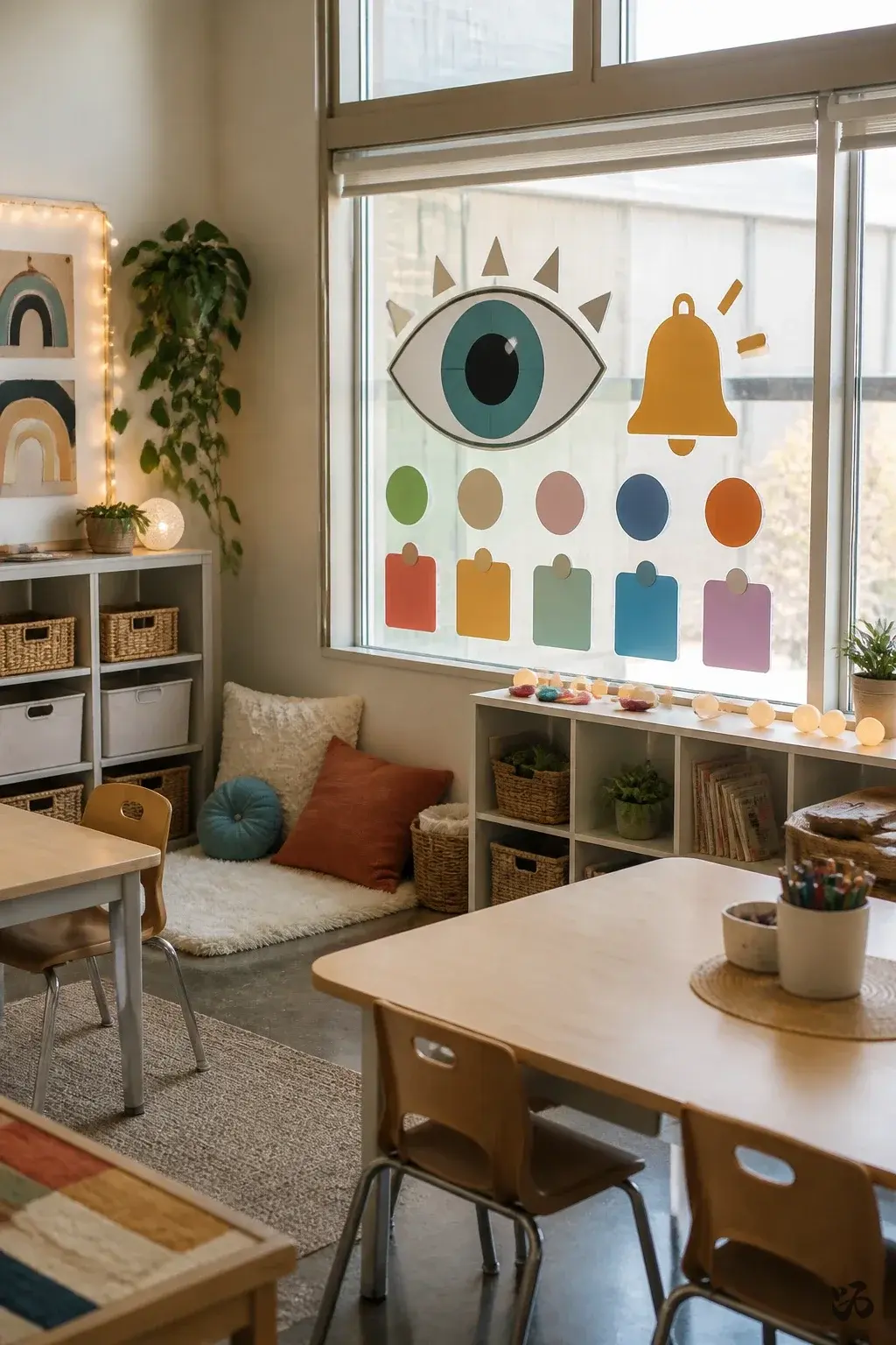 Classroom behavior chart idea: Whisper Voice Window Display