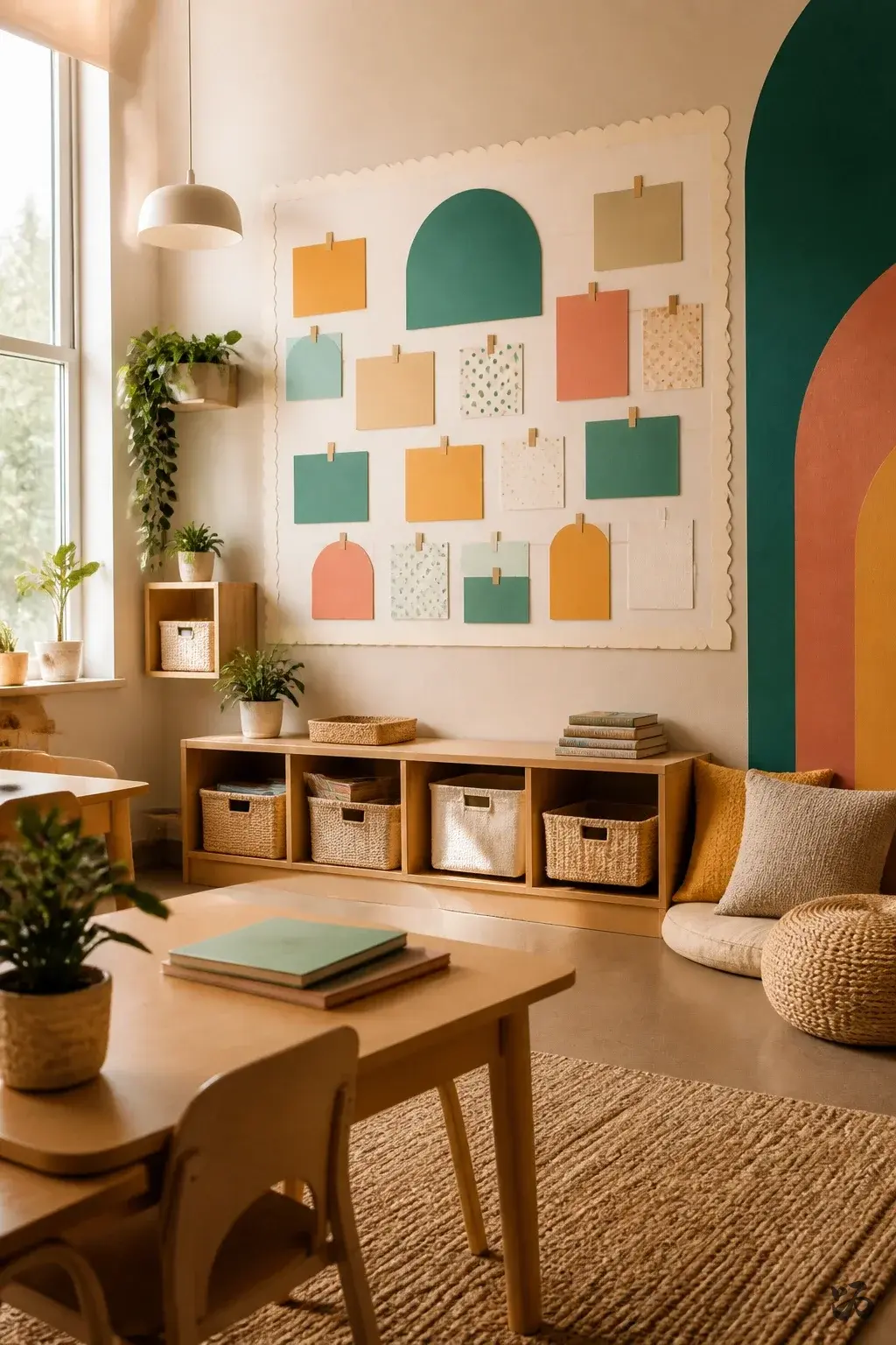 Classroom behavior chart idea: Open House Preparation Wall